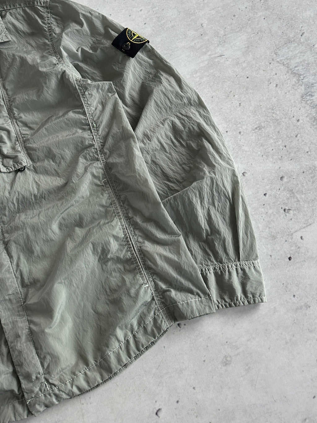 SS/18 Stone Island Nylon Metal Zip Up Overshirt (S)