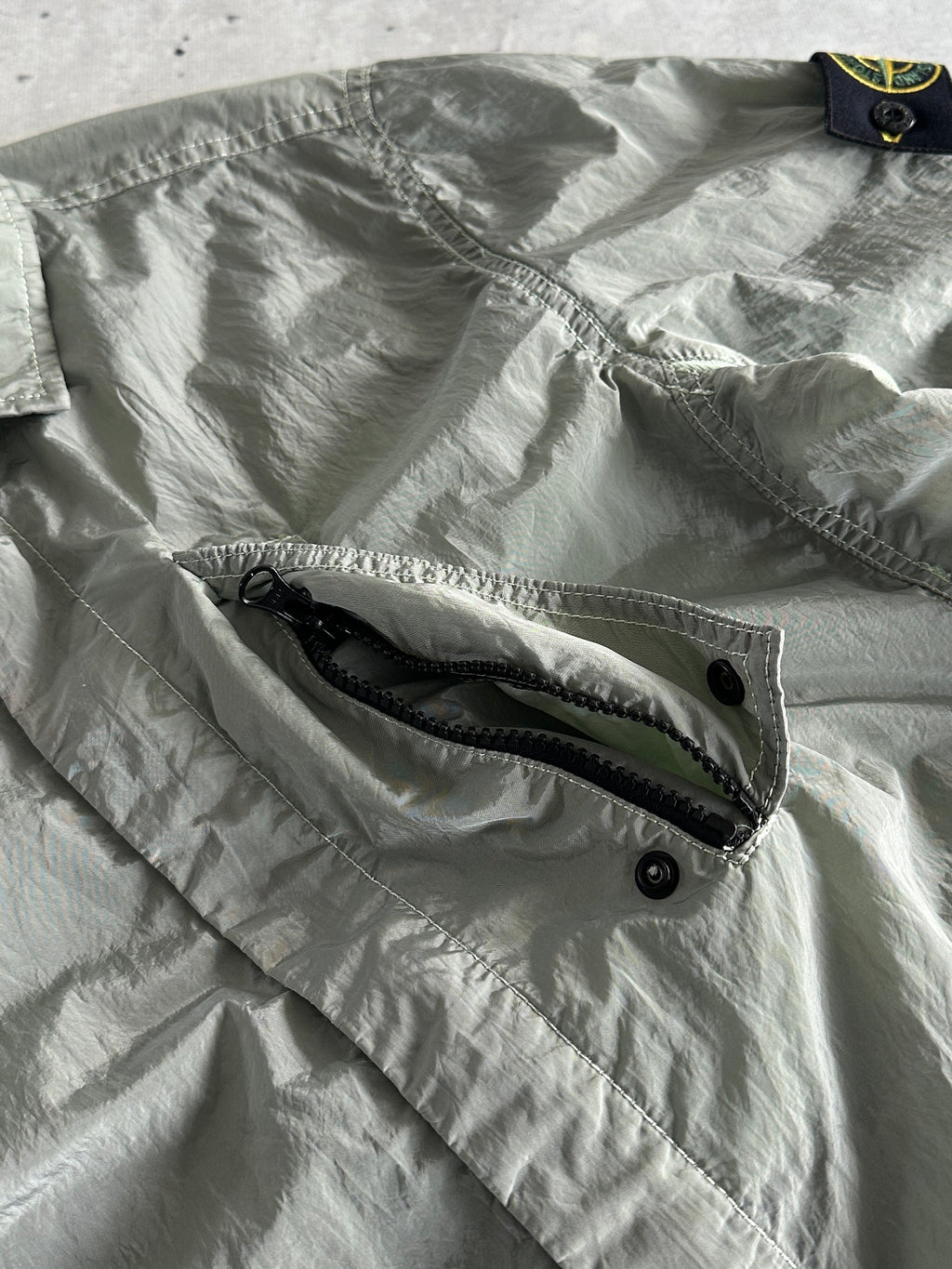 SS/18 Stone Island Nylon Metal Zip Up Overshirt (S)