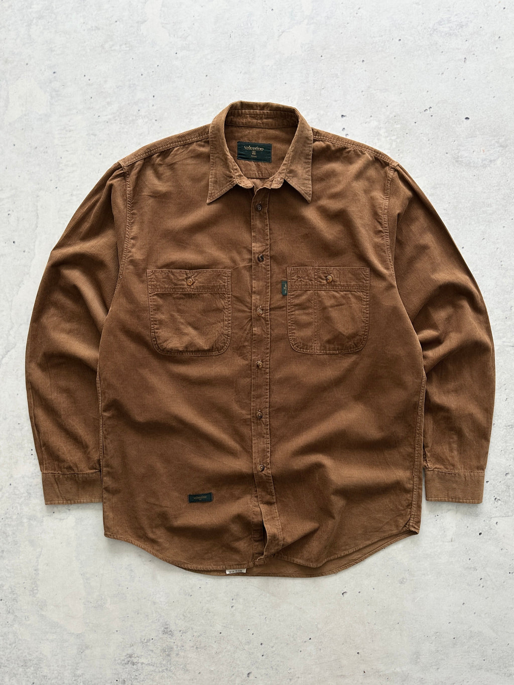 90's Valentino Jeans Corduroy Long Sleeve Shirt (L)