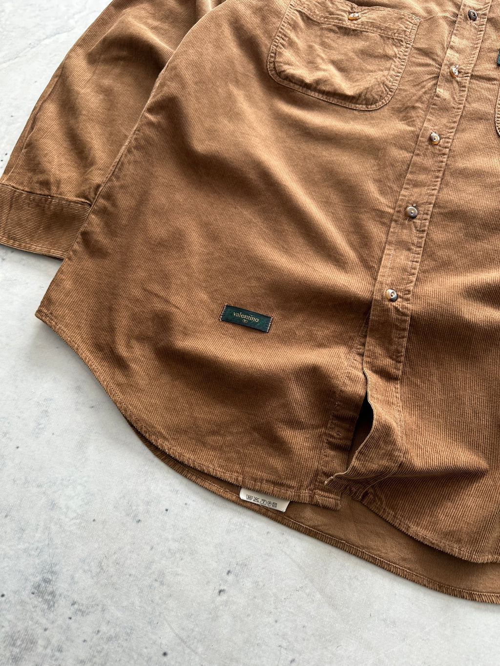 90's Valentino Jeans Corduroy Long Sleeve Shirt (L)