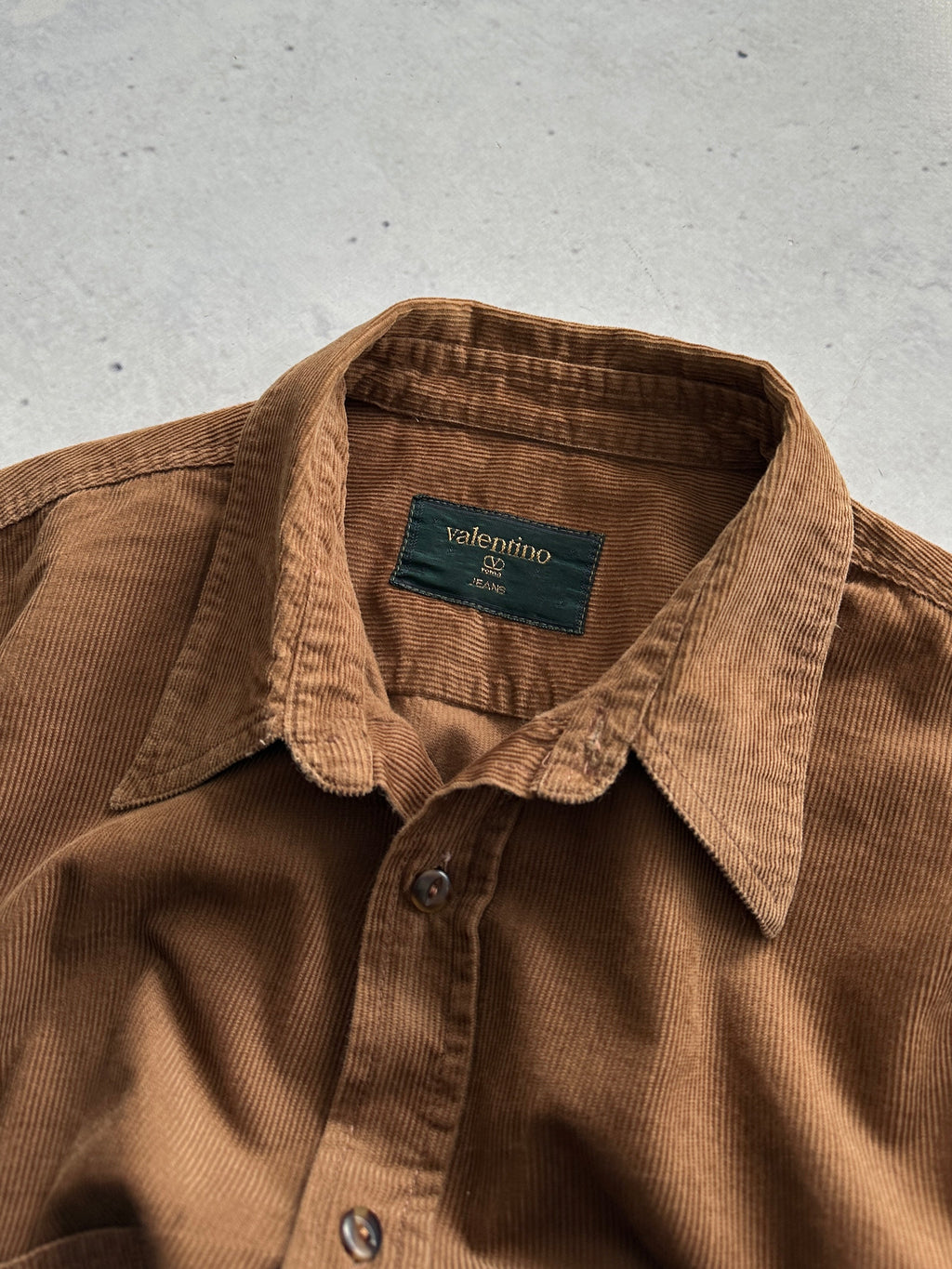 90's Valentino Jeans Corduroy Long Sleeve Shirt (L)