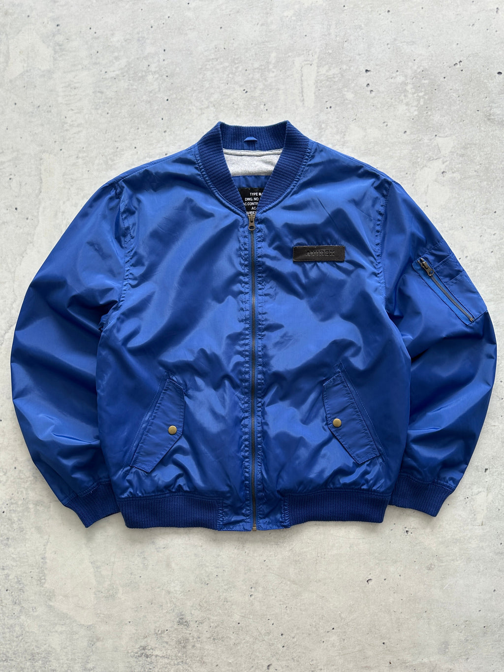 00's Avirex MA-1 Nylon Zip Up Bomber Jacket (M)
