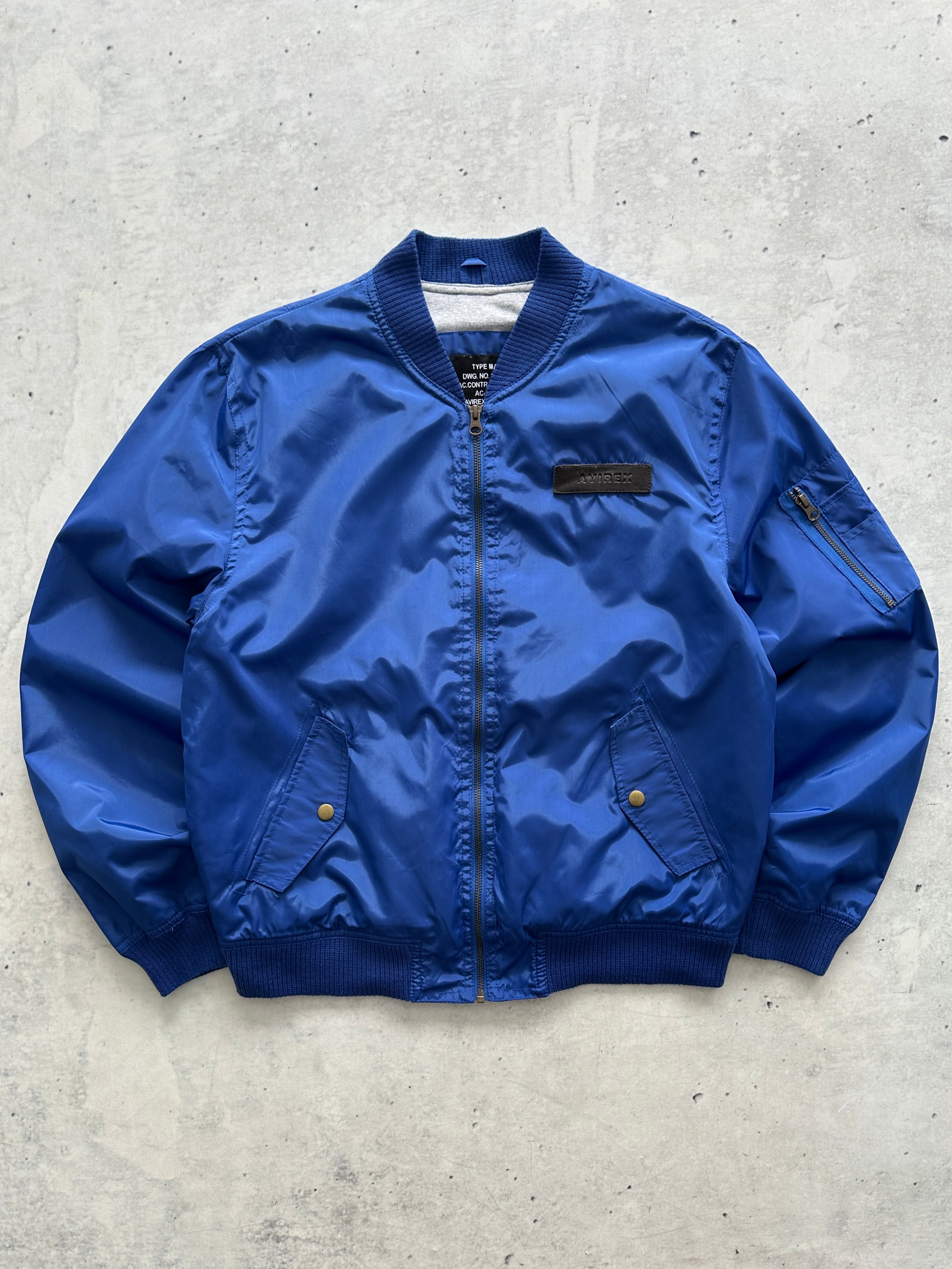 00's Avirex MA-1 Nylon Zip Up Bomber Jacket (M)