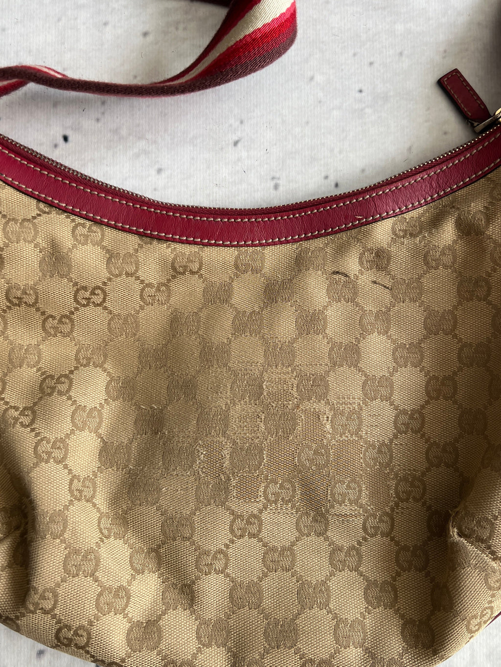 Vintage Gucci GG Canvas Sherry Shoulder / Crossbody Bag (One Size)