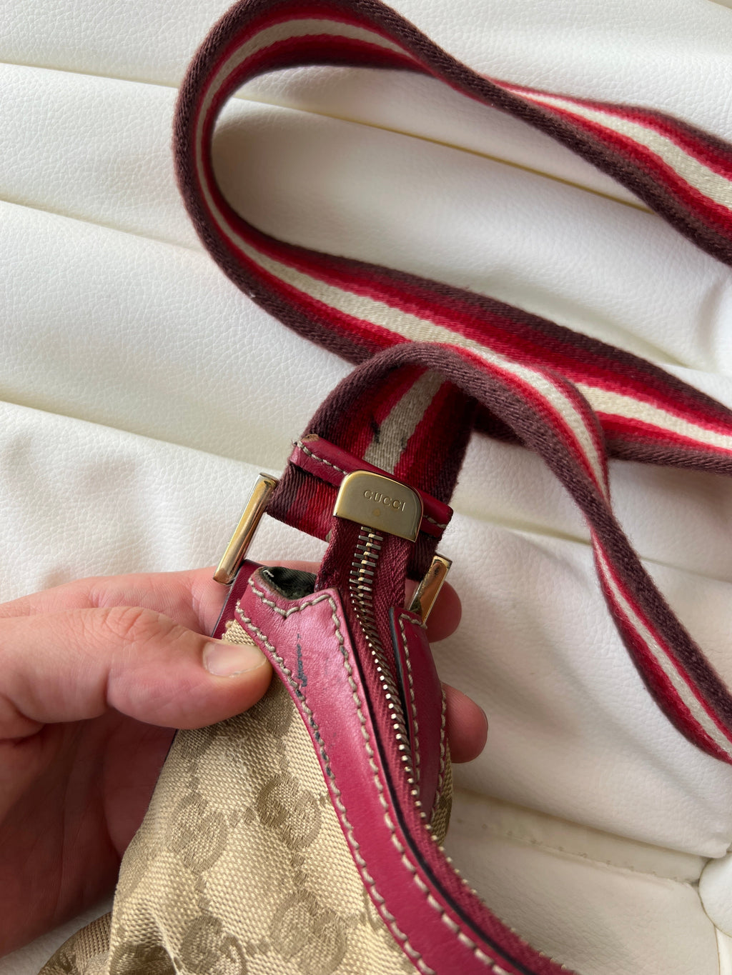Vintage Gucci GG Canvas Sherry Shoulder / Crossbody Bag (One Size)
