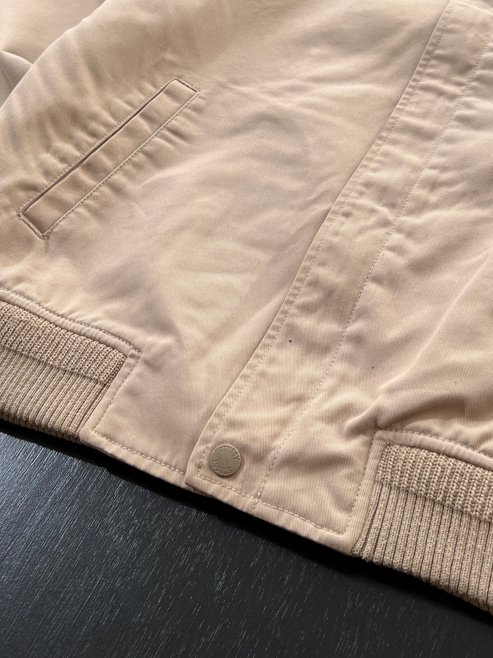 00's Stussy Heavy Canvas Zip Up Bomber Jacket (S)