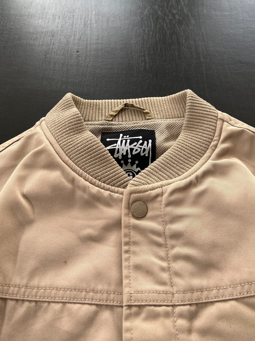 00's Stussy Heavy Canvas Zip Up Bomber Jacket (S)