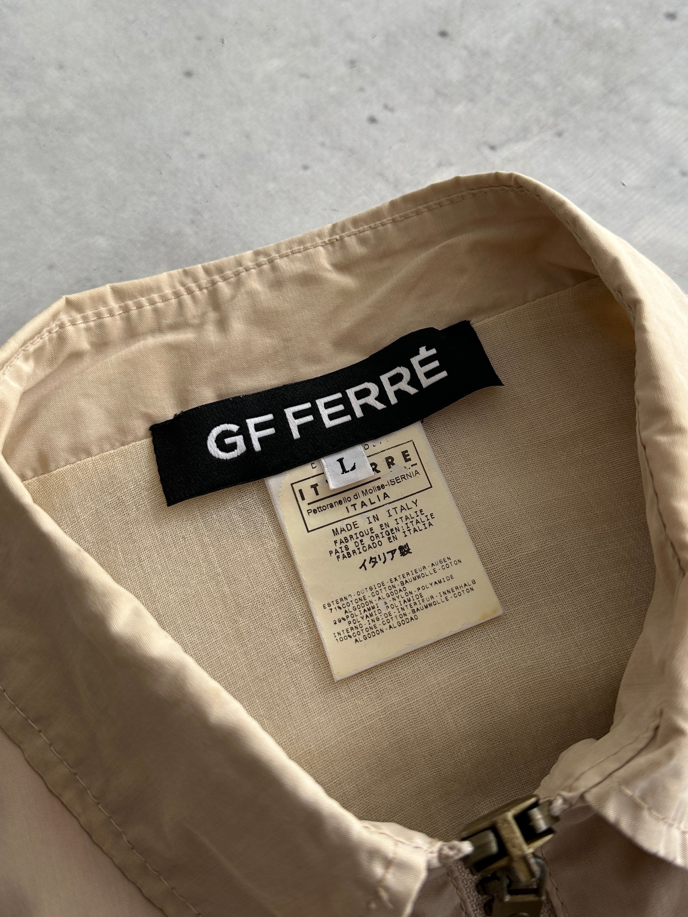 Vintage GF Ferré Gianfranco Multi Zip Utility Jacket (M)
