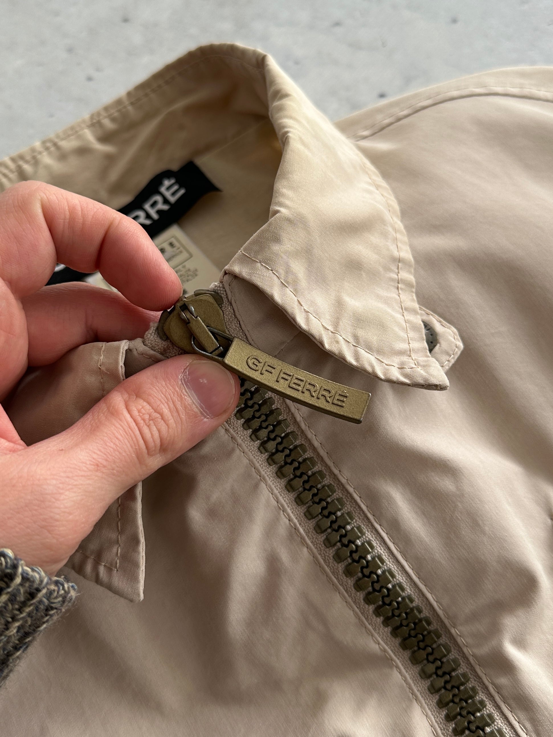 Vintage GF Ferré Gianfranco Multi Zip Utility Jacket (M)