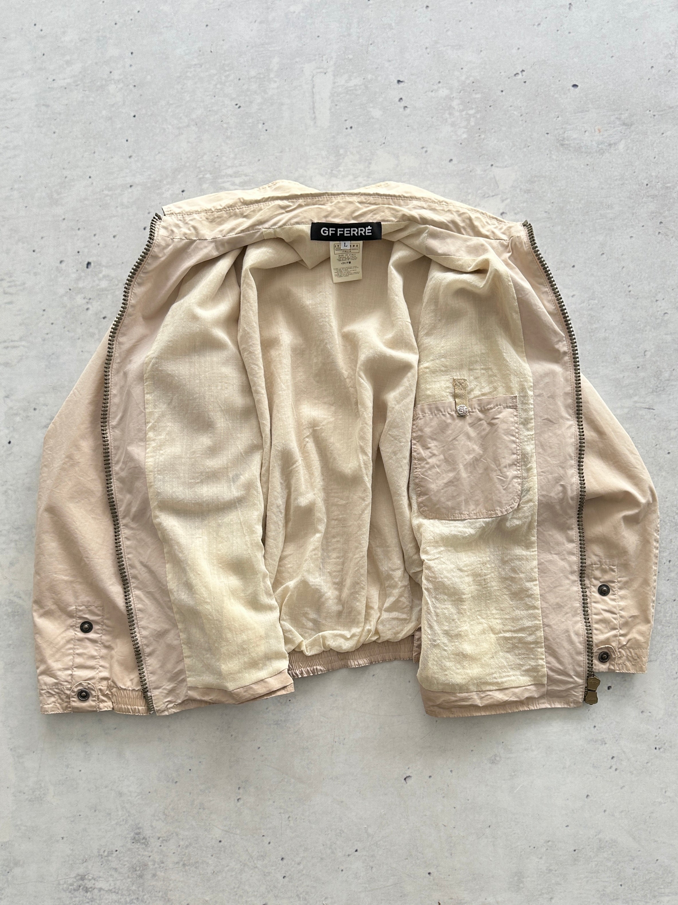 Vintage GF Ferré Gianfranco Multi Zip Utility Jacket (M)