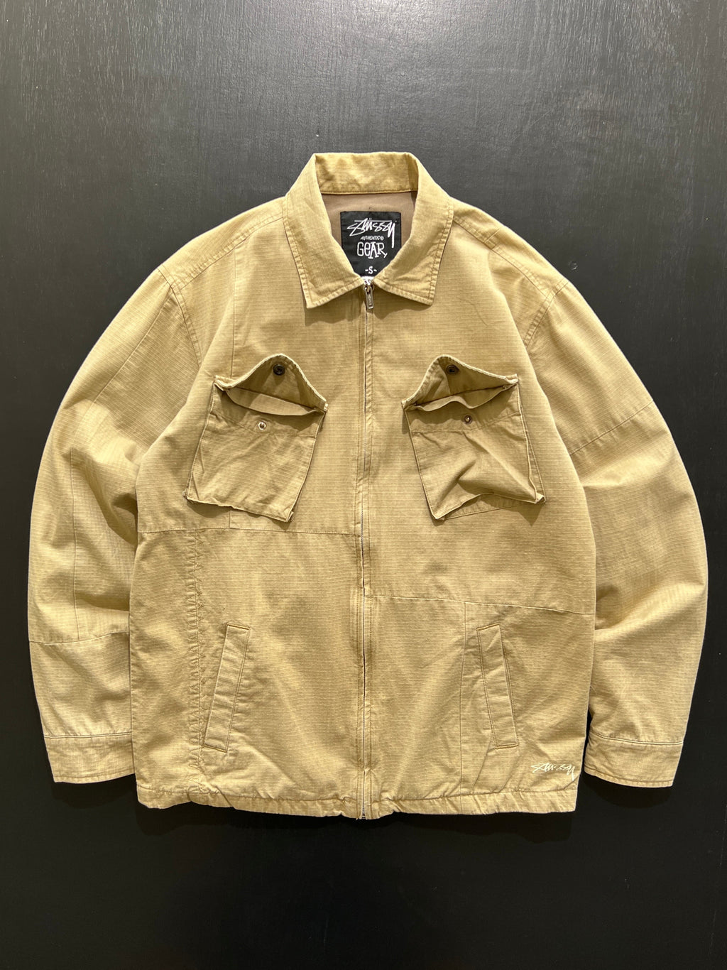 90's Stussy twin pocket Heavyweight Military Overshirt / Jacket (S/M)