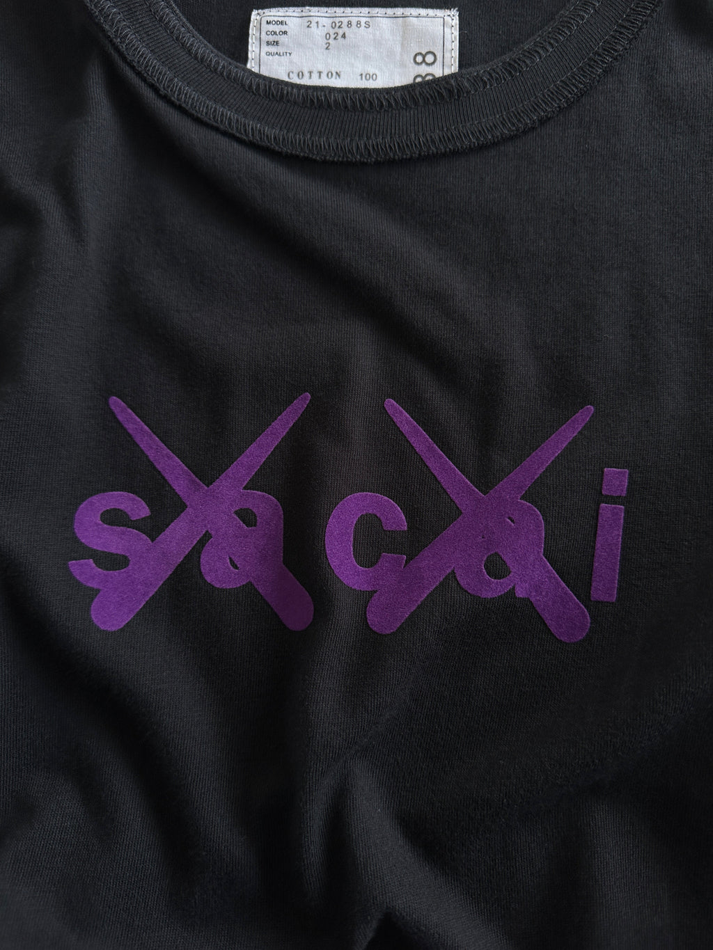 AW/21 Sacai x Kaws Flock Print T Shirt (L)