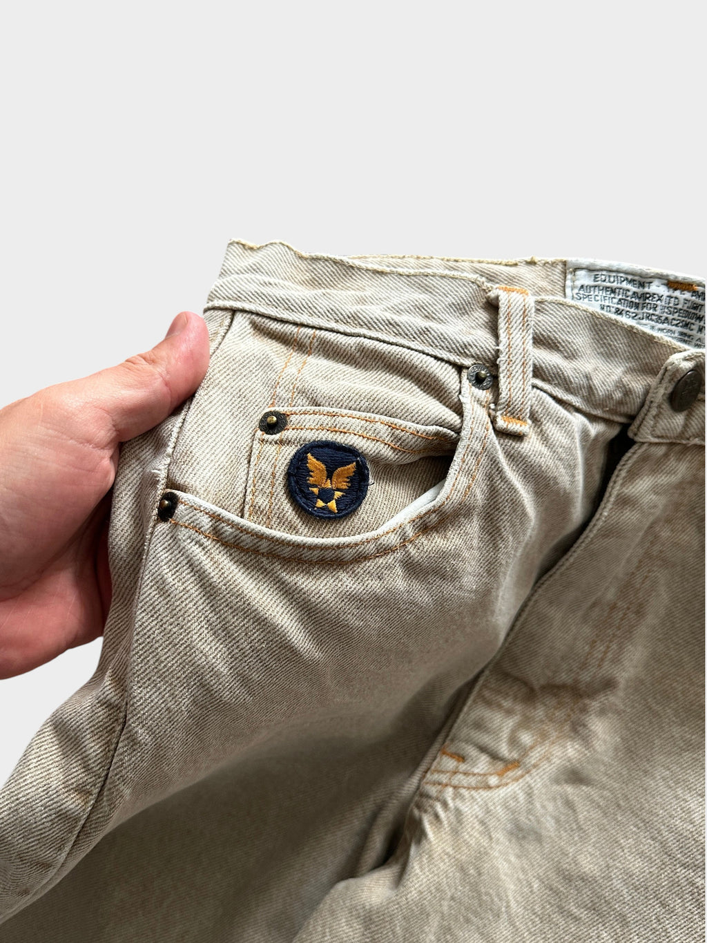 Vintage Avirex Embroidered Denim Jeans (Women's XS)