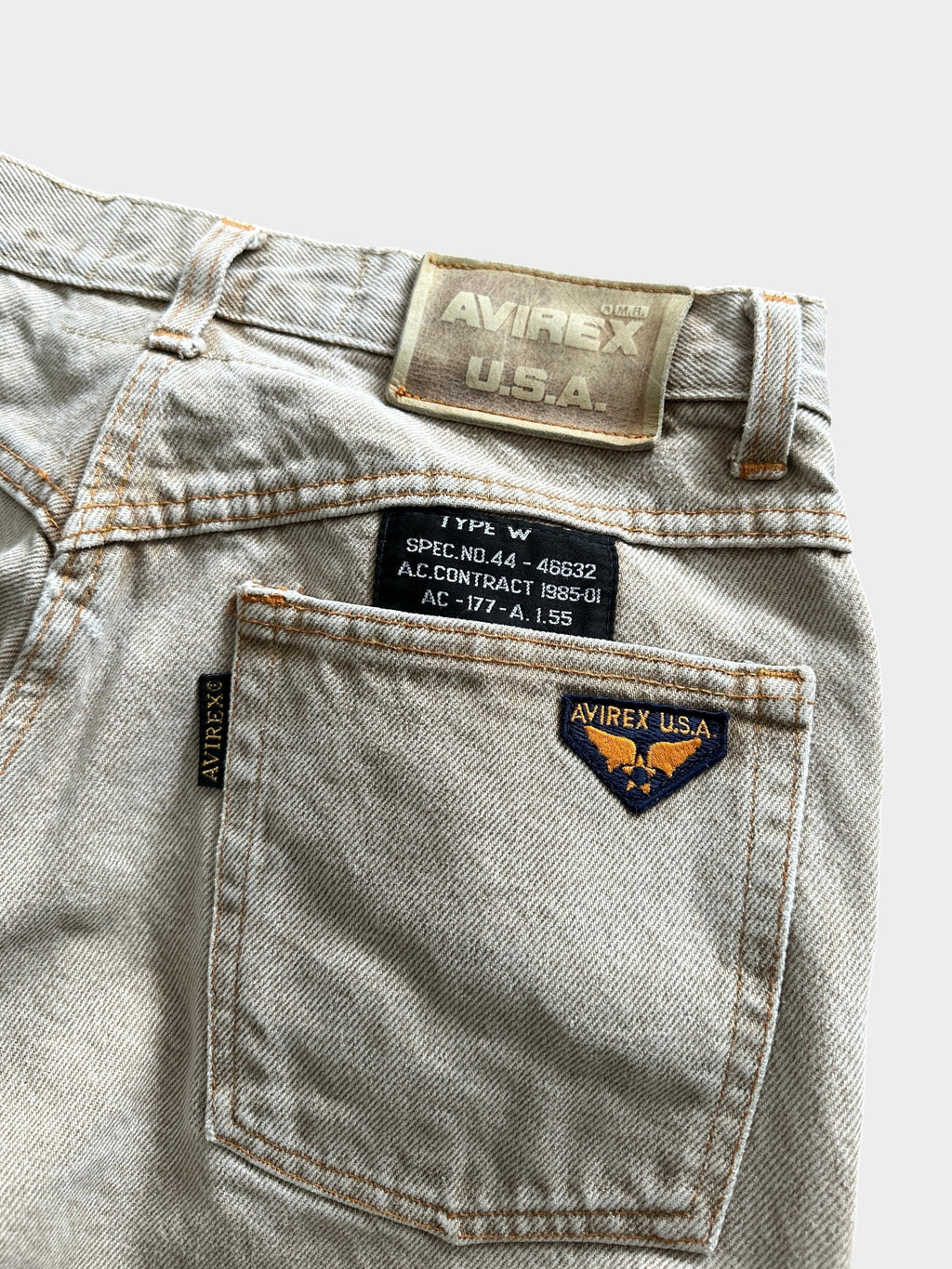 Vintage Avirex Embroidered Denim Jeans (Women's XS)