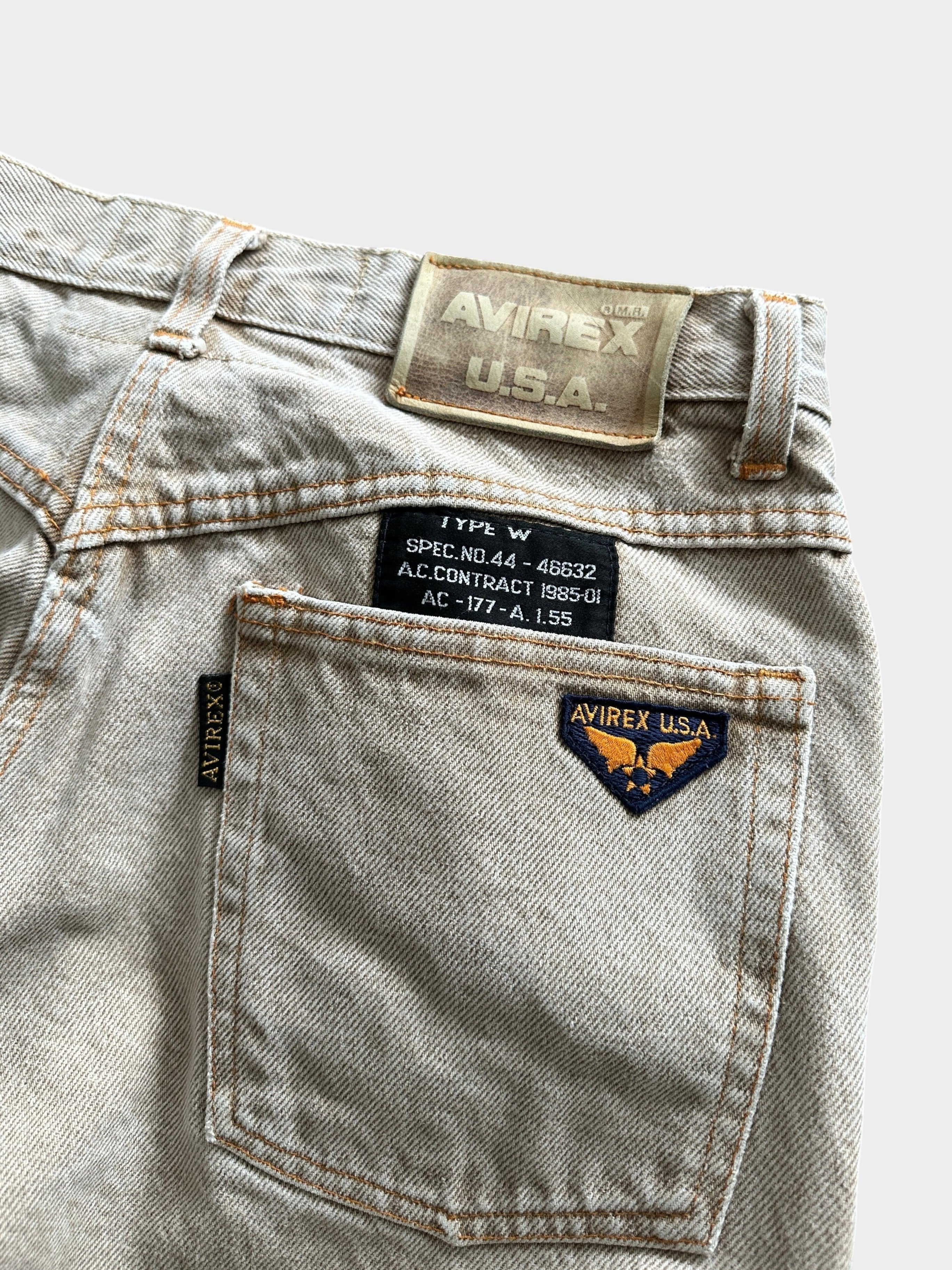 Vintage Avirex Embroidered Denim Jeans (Women's XS)