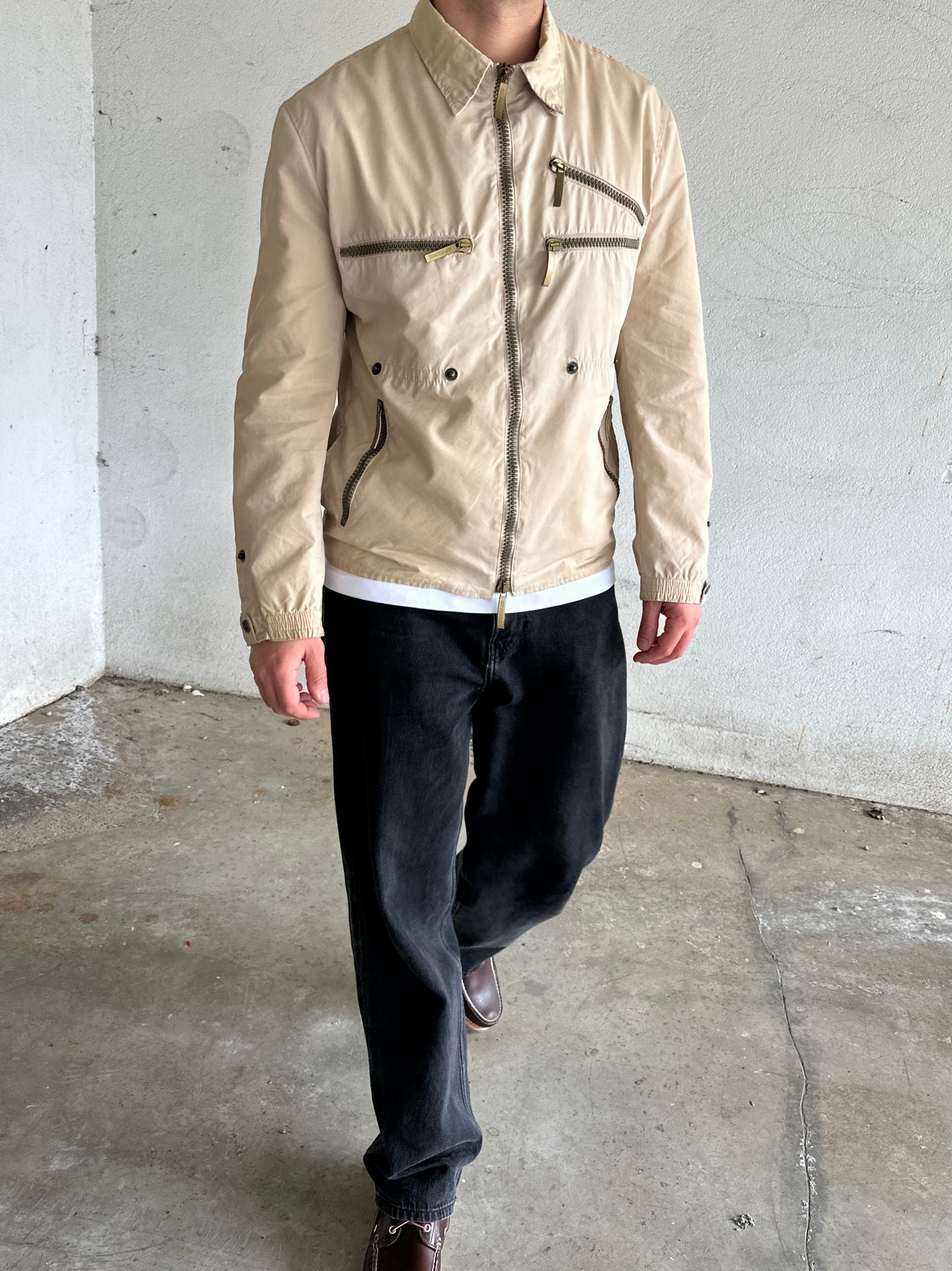 Vintage GF Ferré Gianfranco Multi Zip Utility Jacket (M)