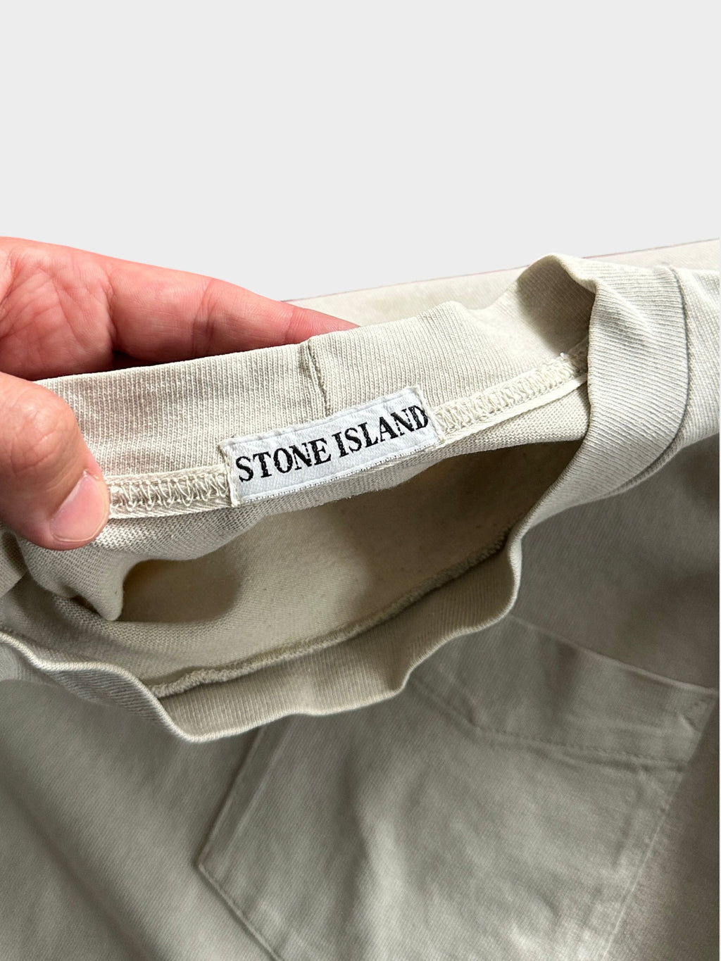 90's Stone Island Marina Heavyweight Embroidered T Shirt (L)