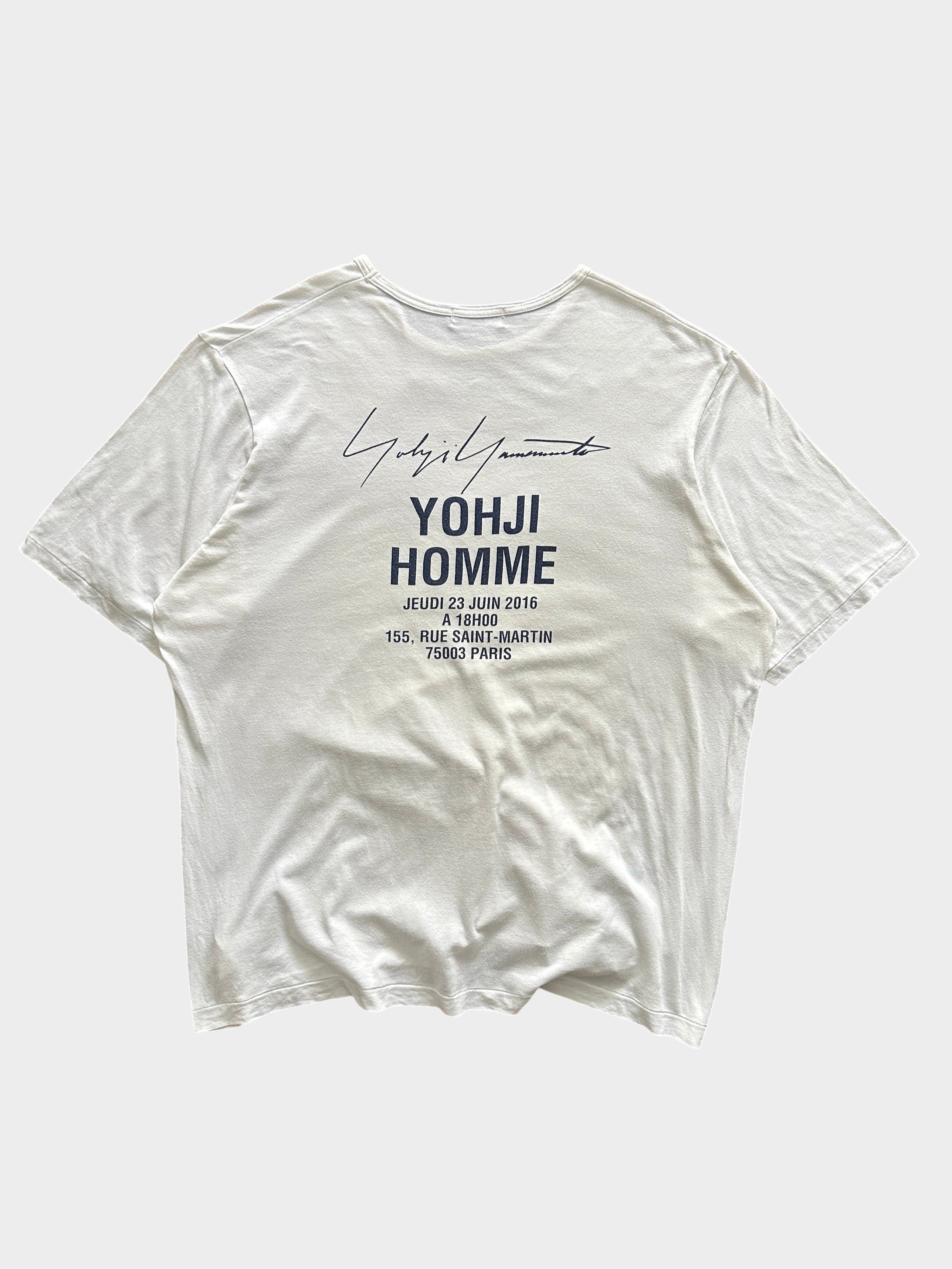 2016 Yohji Yamamoto Pour Homme Paris Staff T Shirt (XL)