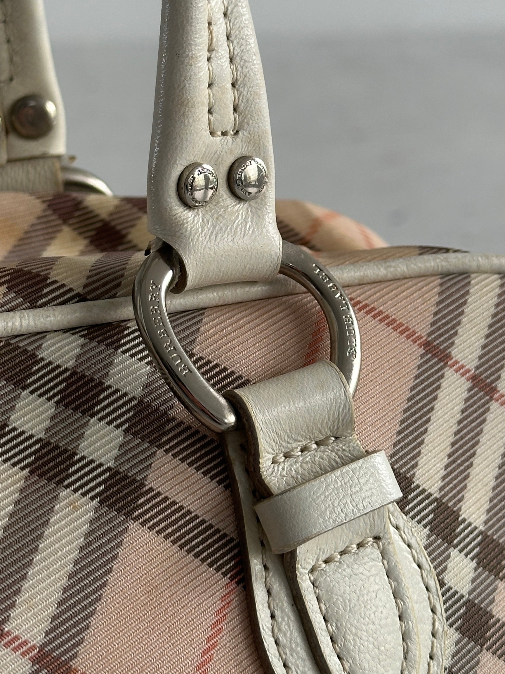 Burberry Blue Label Mini Boston Nova Check Bag (One Size)