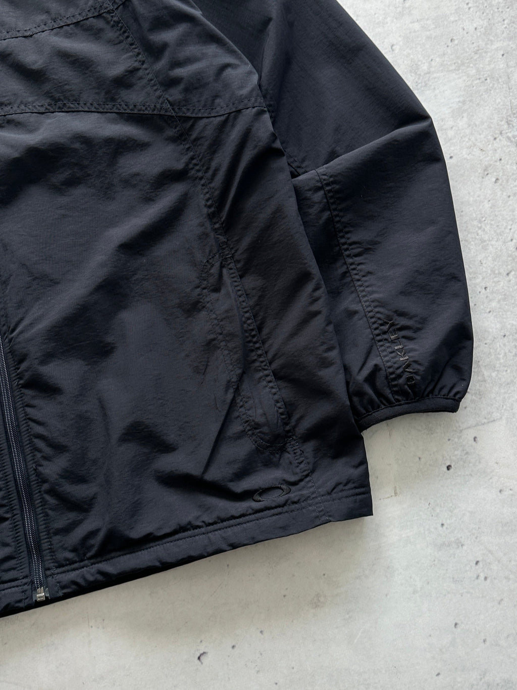 00's Oakley Embroidered Logo Zip Up fleece lined Jacket (XL)