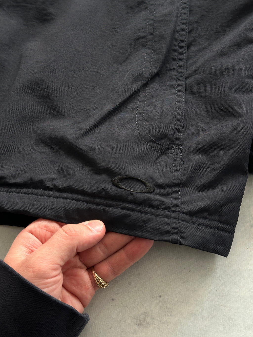 00's Oakley Embroidered Logo Zip Up fleece lined Jacket (XL)