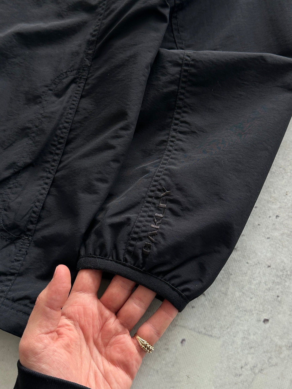 00's Oakley Embroidered Logo Zip Up fleece lined Jacket (XL)