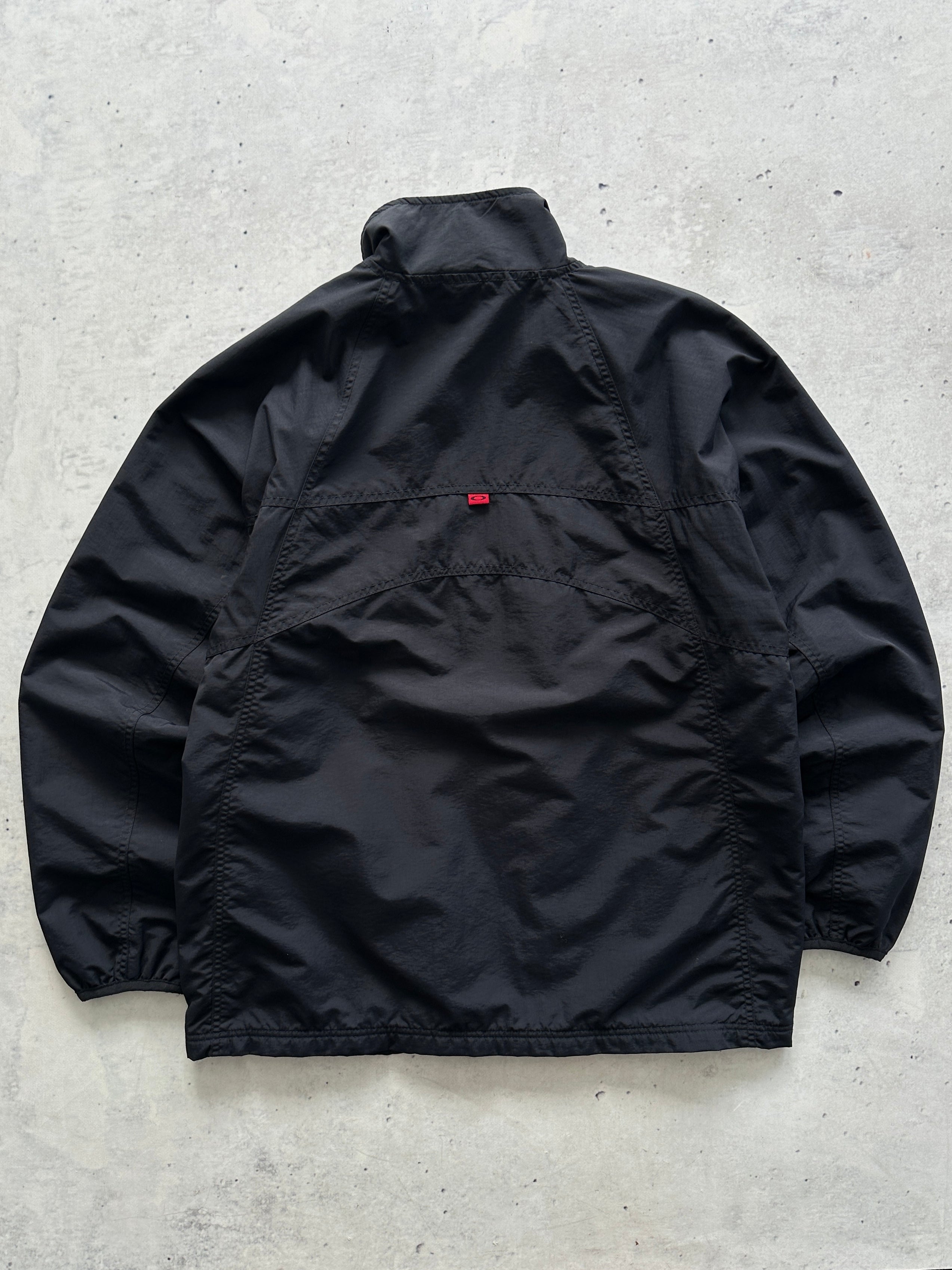 00's Oakley Embroidered Logo Zip Up fleece lined Jacket (XL)