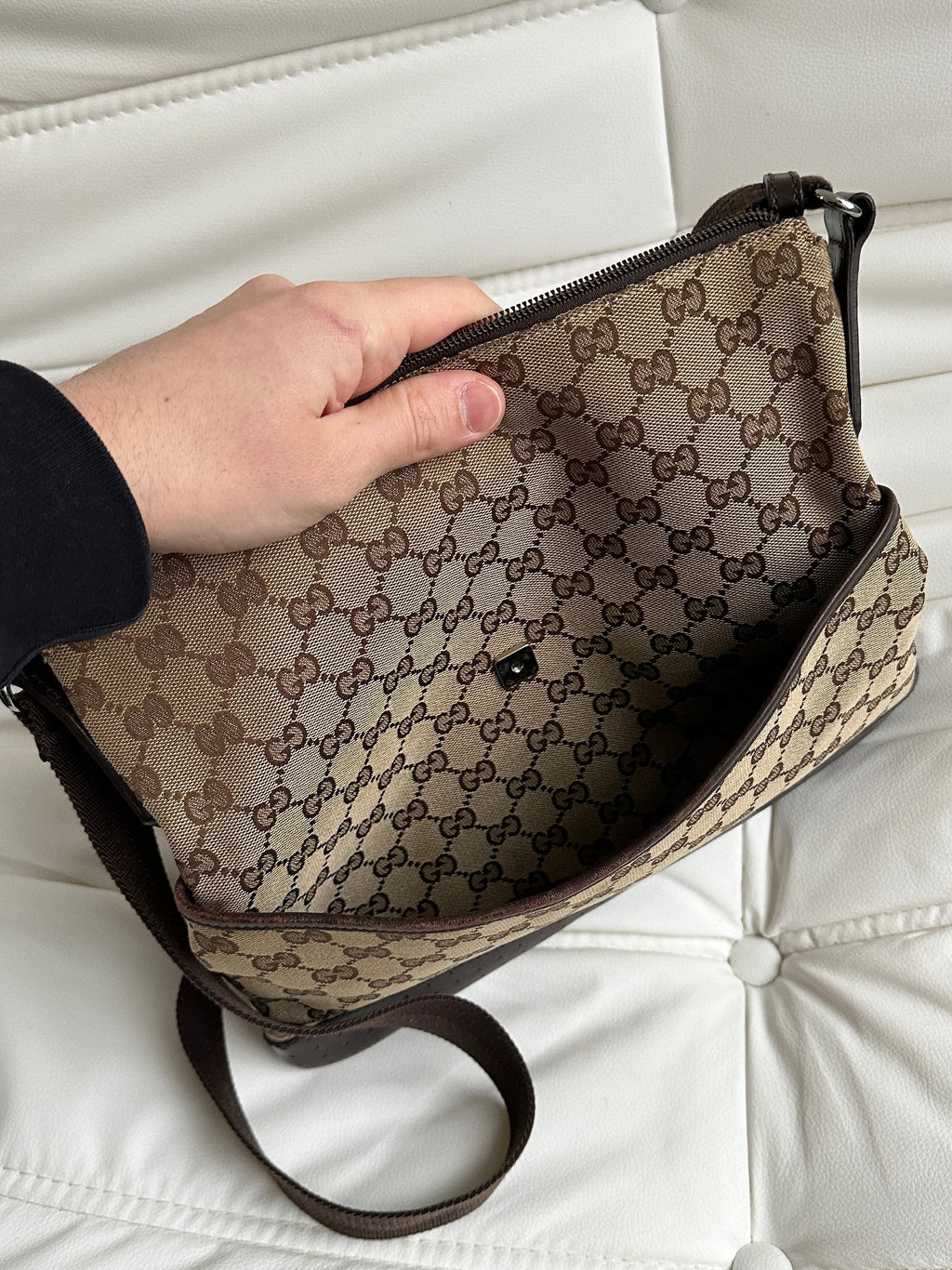 Vintage Gucci GG Canvas Shoulder / Crossbody Bag (One Size)
