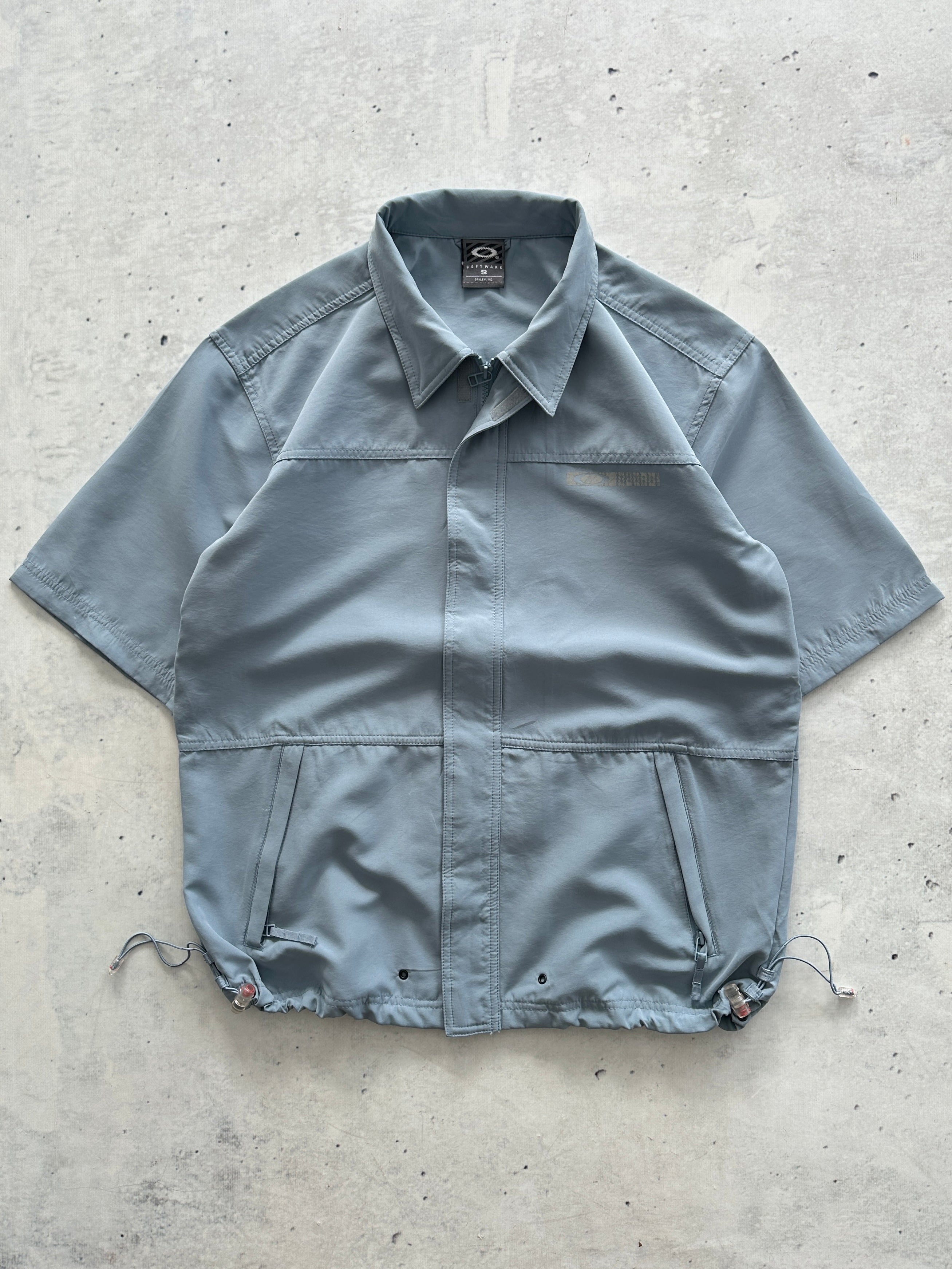 00's Oakley software reflective Utility tech Zip Up Shirt (S)