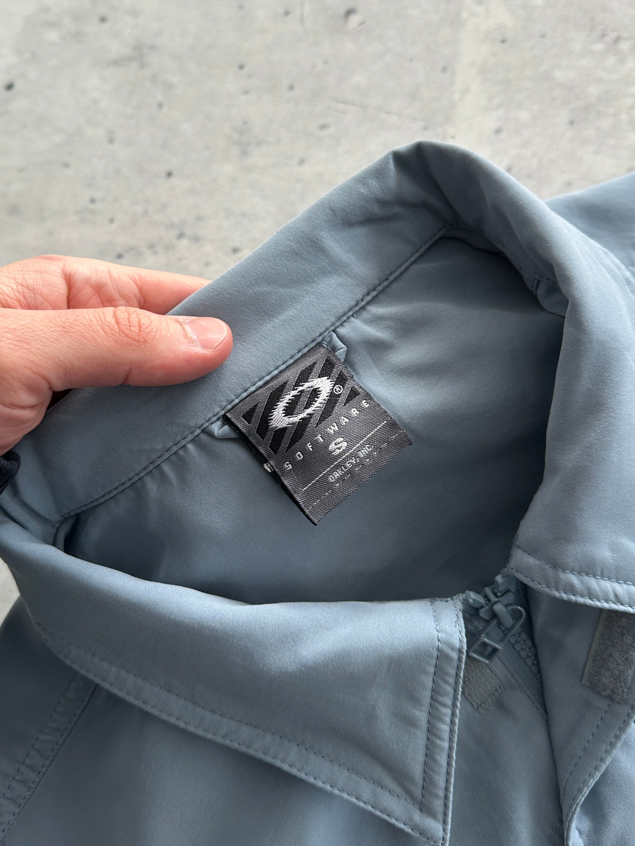 00's Oakley software reflective Utility tech Zip Up Shirt (S)
