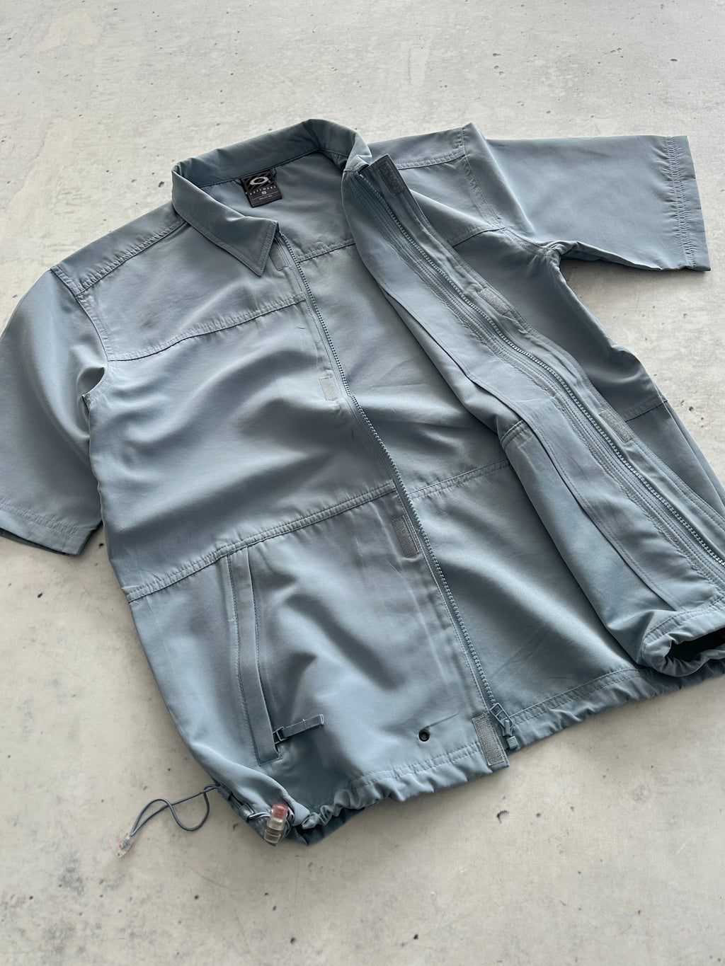 00's Oakley software reflective Utility tech Zip Up Shirt (S)