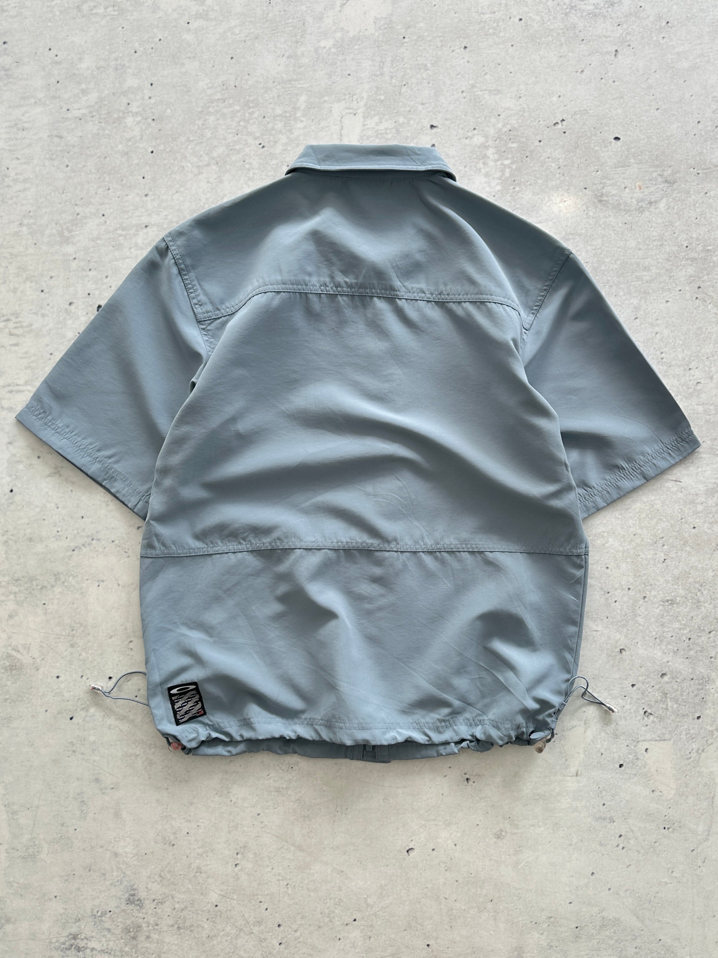 00's Oakley software reflective Utility tech Zip Up Shirt (S)