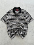 AW/19 Supreme Textured Stripe coogi style Polo Shirt (M)