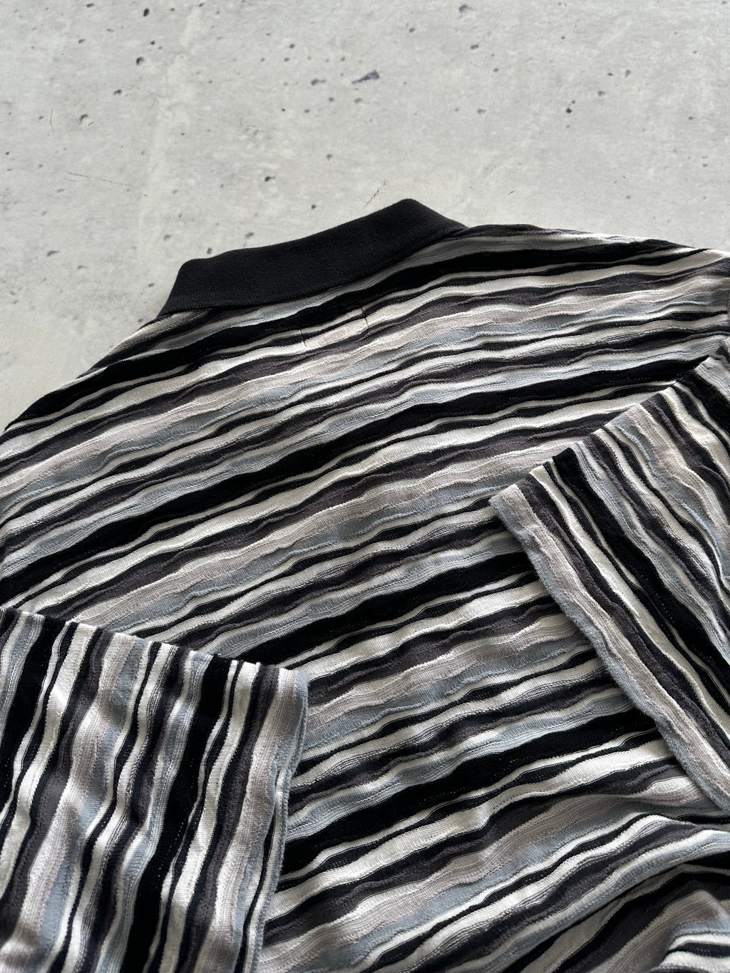 AW/19 Supreme Textured Stripe coogi style Polo Shirt (M)
