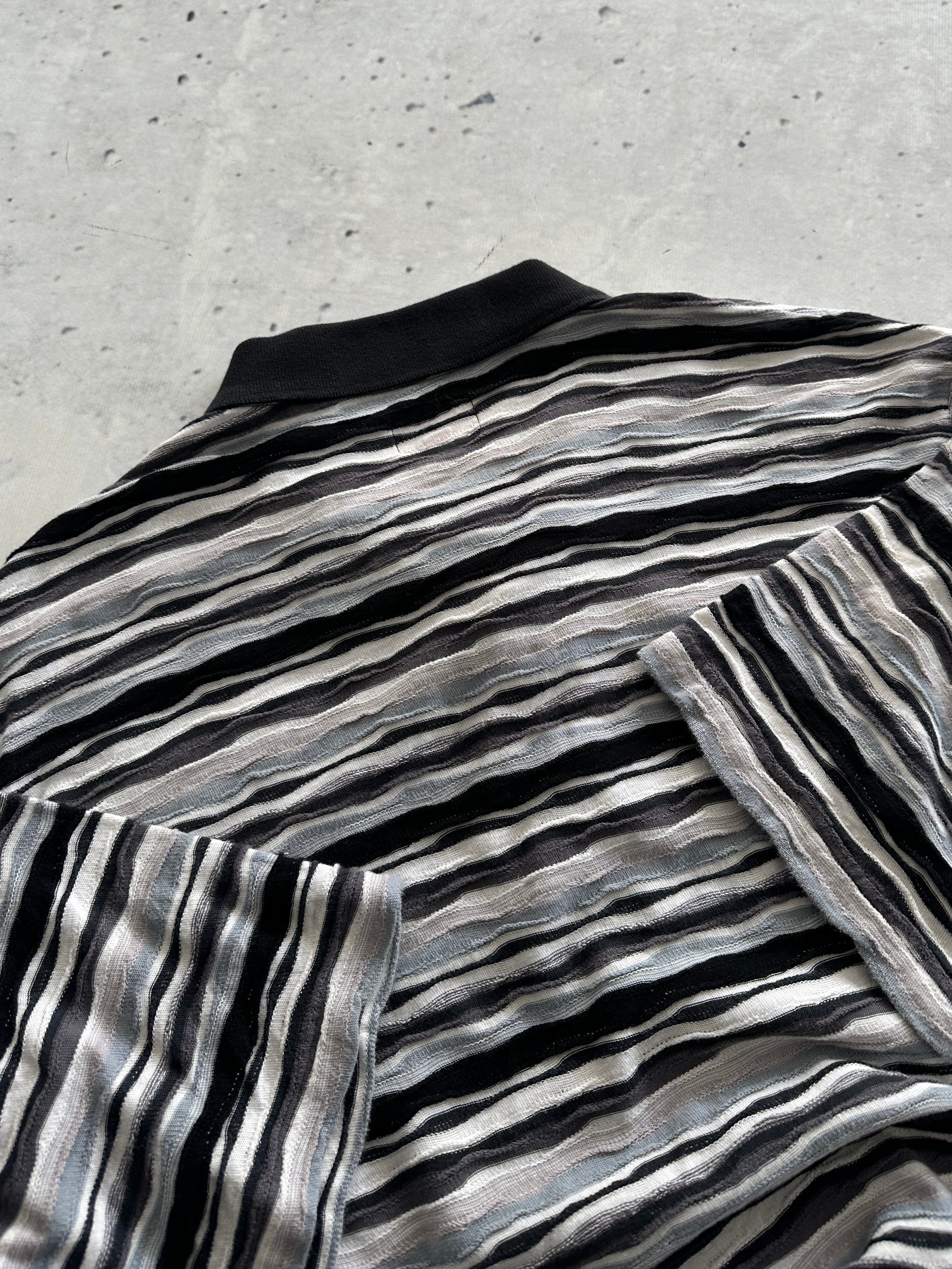 AW/19 Supreme Textured Stripe coogi style Polo Shirt (M)