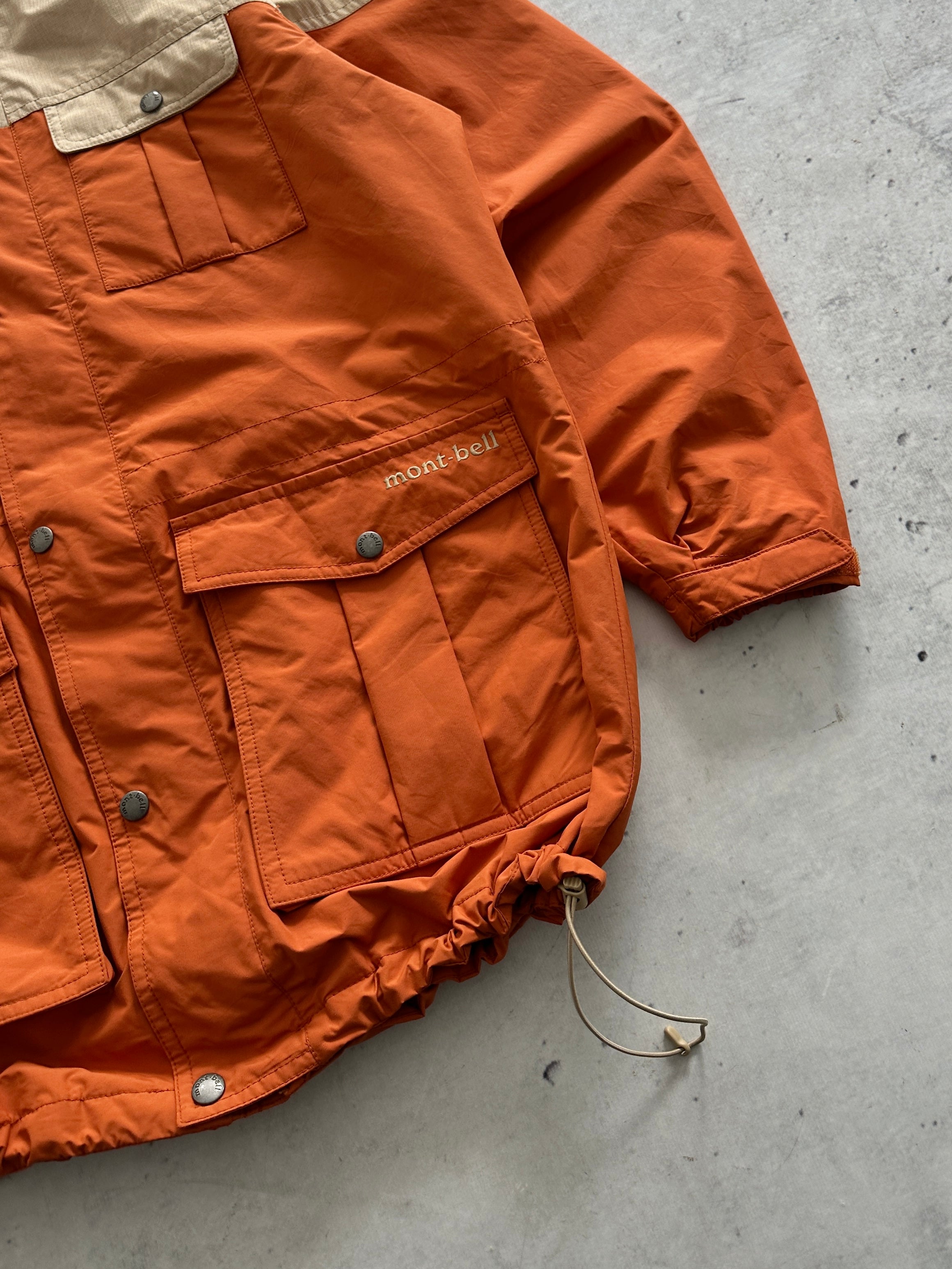 Mont Bell Zip Up Hooded two tone Mountain parka Jacket (L)