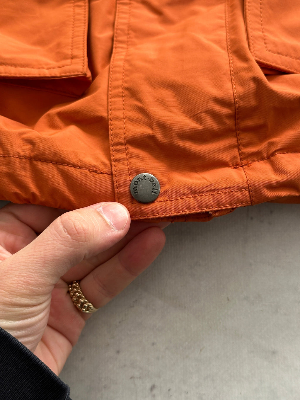 Mont Bell Zip Up Hooded two tone Mountain parka Jacket (L)