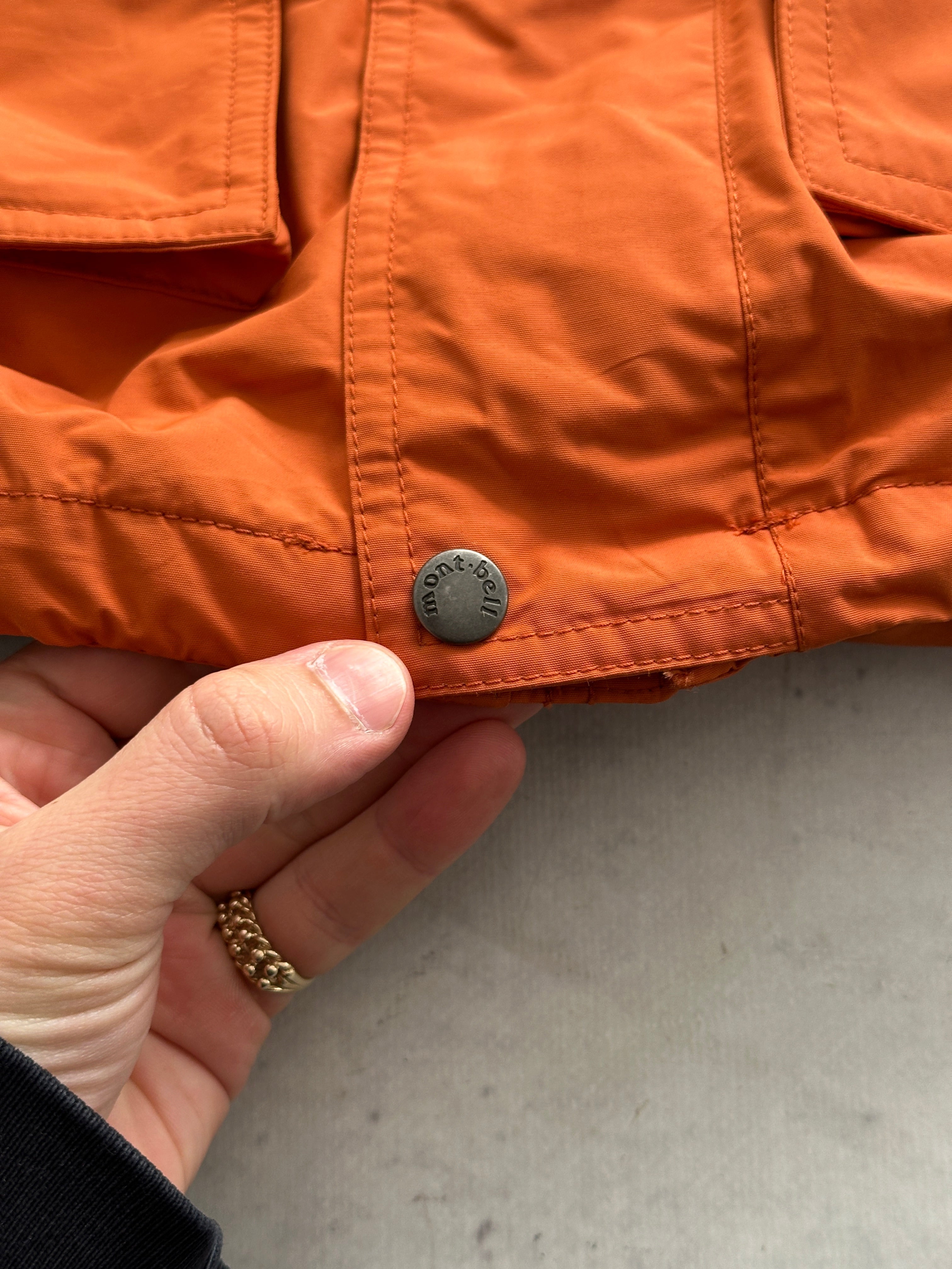Mont Bell Zip Up Hooded two tone Mountain parka Jacket (L)