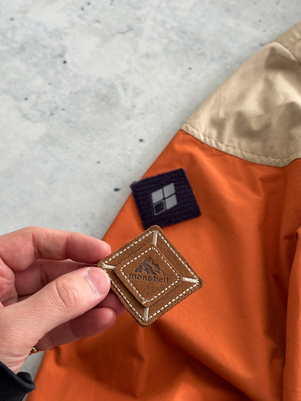 Mont Bell Zip Up Hooded two tone Mountain parka Jacket (L)