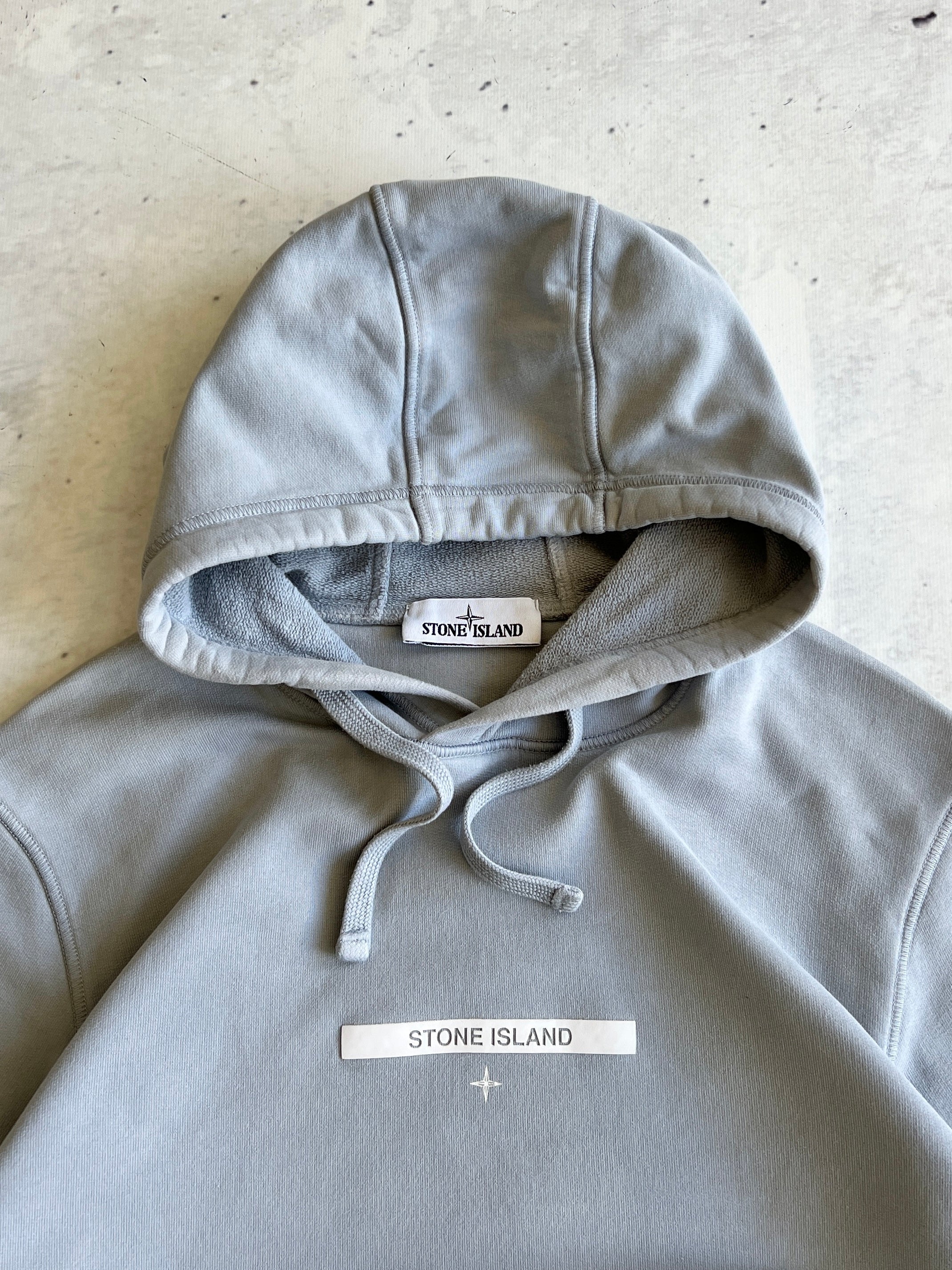 AW/21 Stone Island heavyweight spell out hoodie (S)