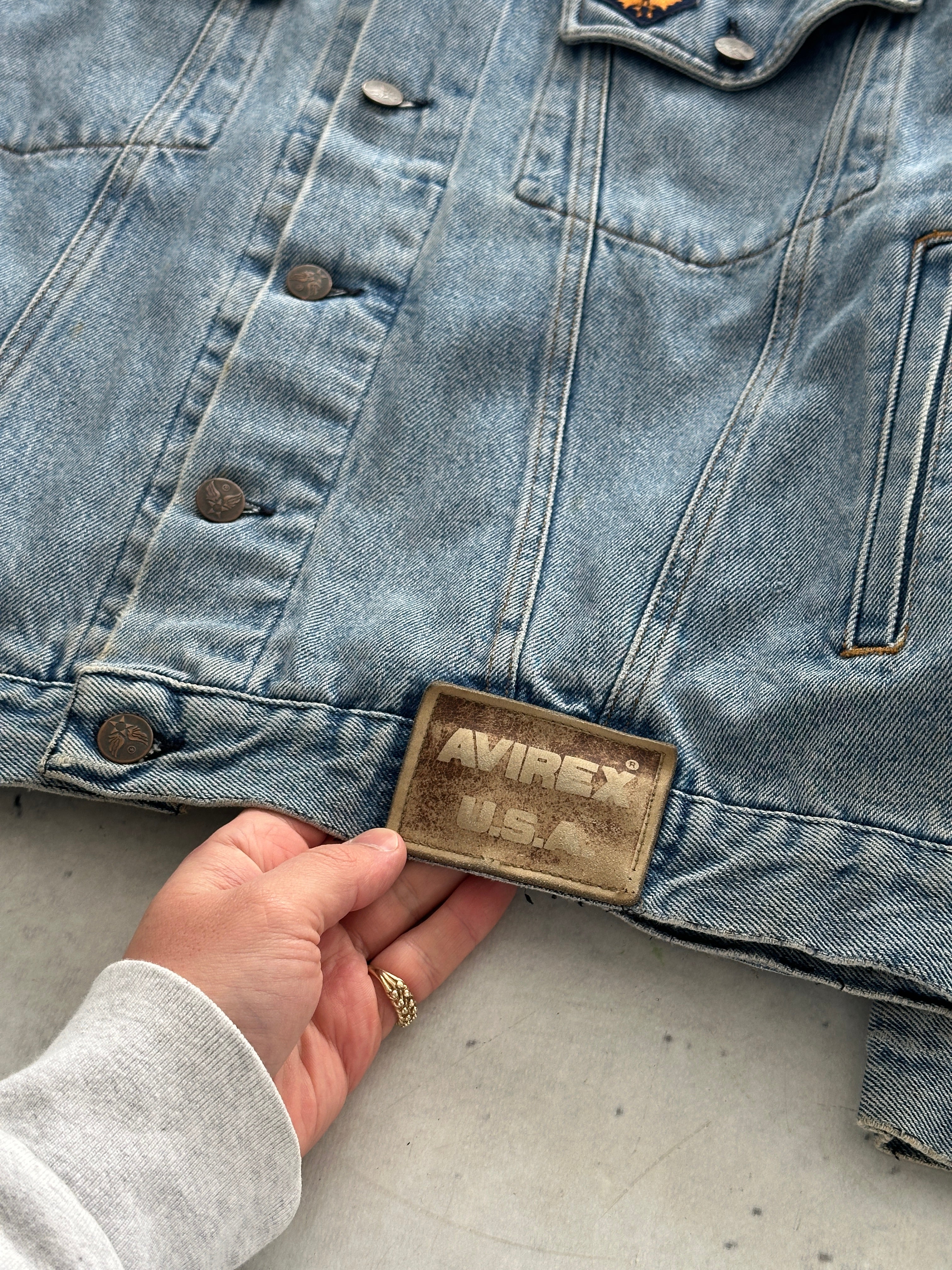 Vintage Avirex USA Denim Jacket (L)