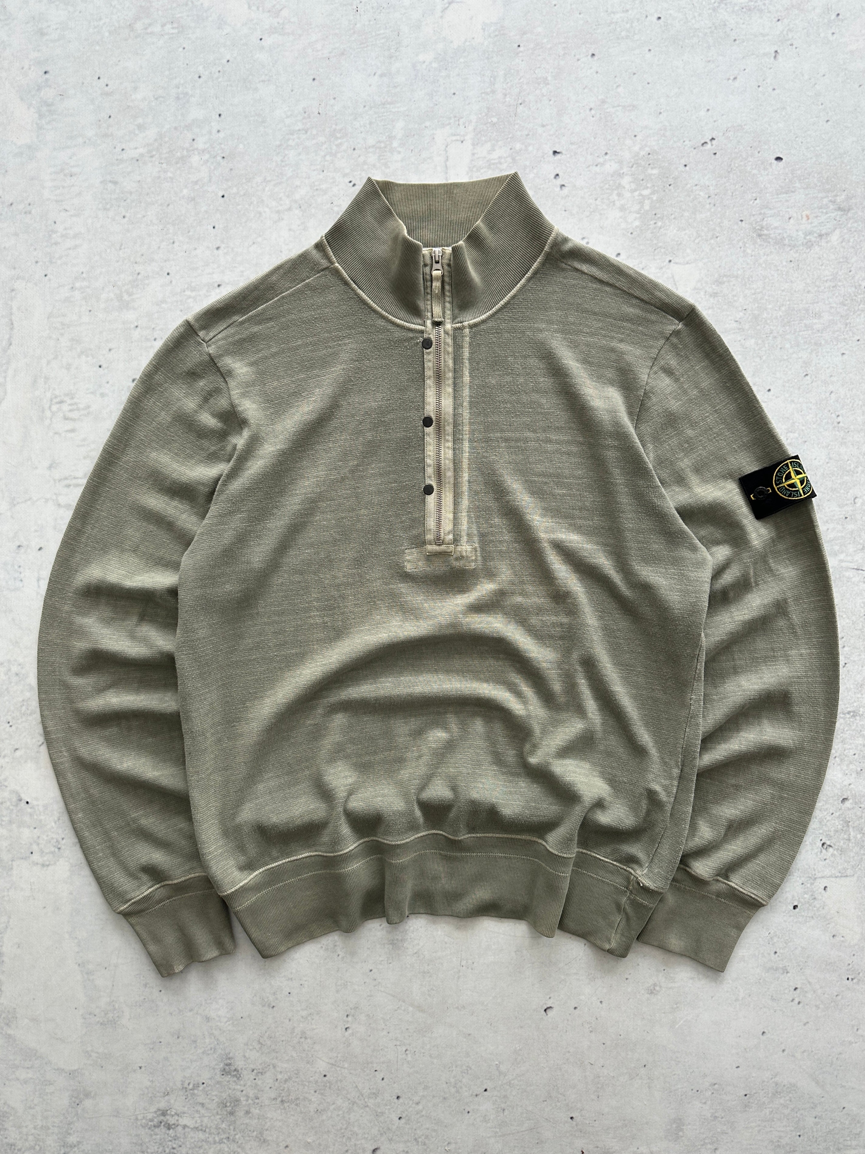 SS/10 Stone Island 1/4 Zip Pullover Knit Jumper (XL)