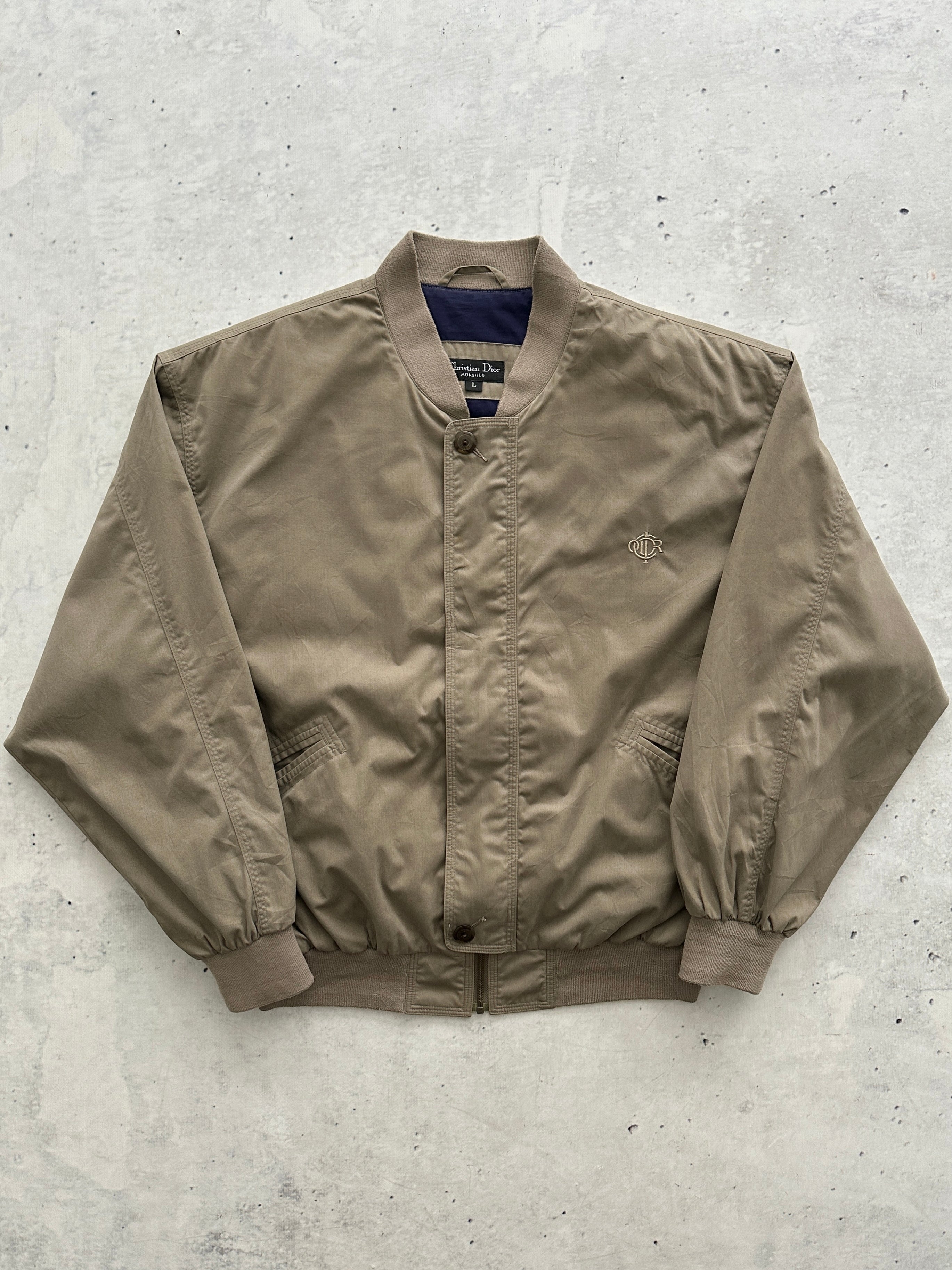 Vintage Christian Dior Zip Up Bomber Jacket (L)