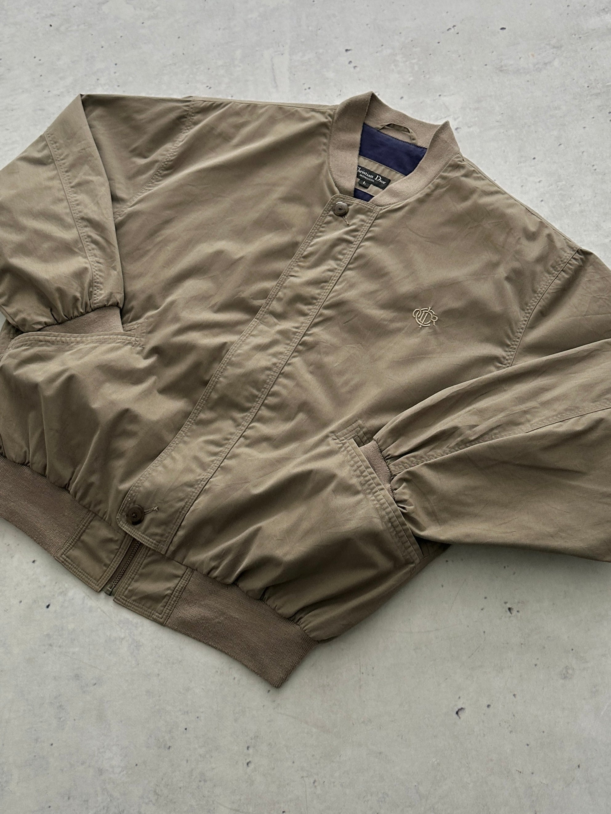 Vintage Christian Dior Zip Up Bomber Jacket (L)