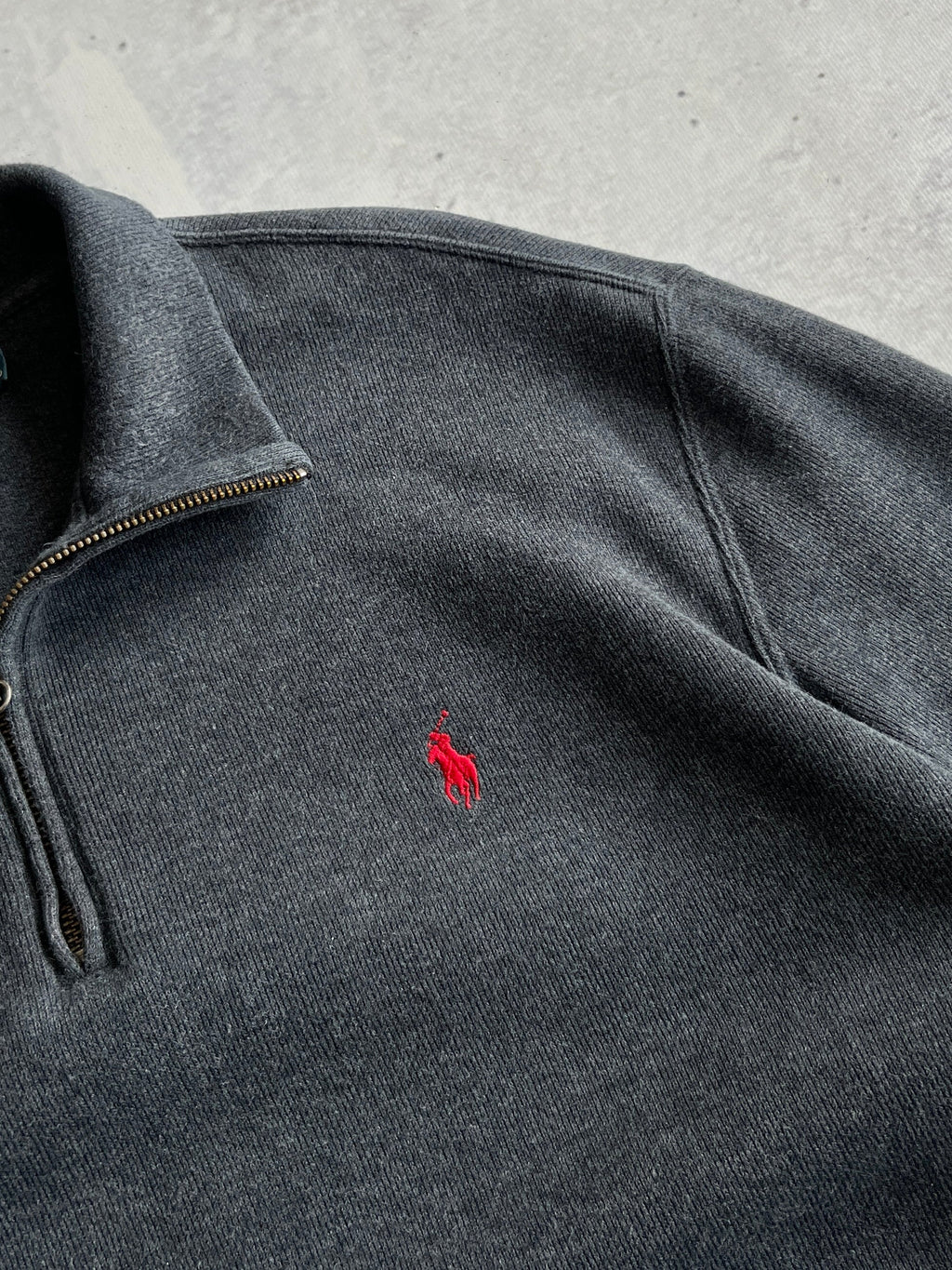 Ralph Lauren Ribbed 1/4 Zip Jumper (XL)