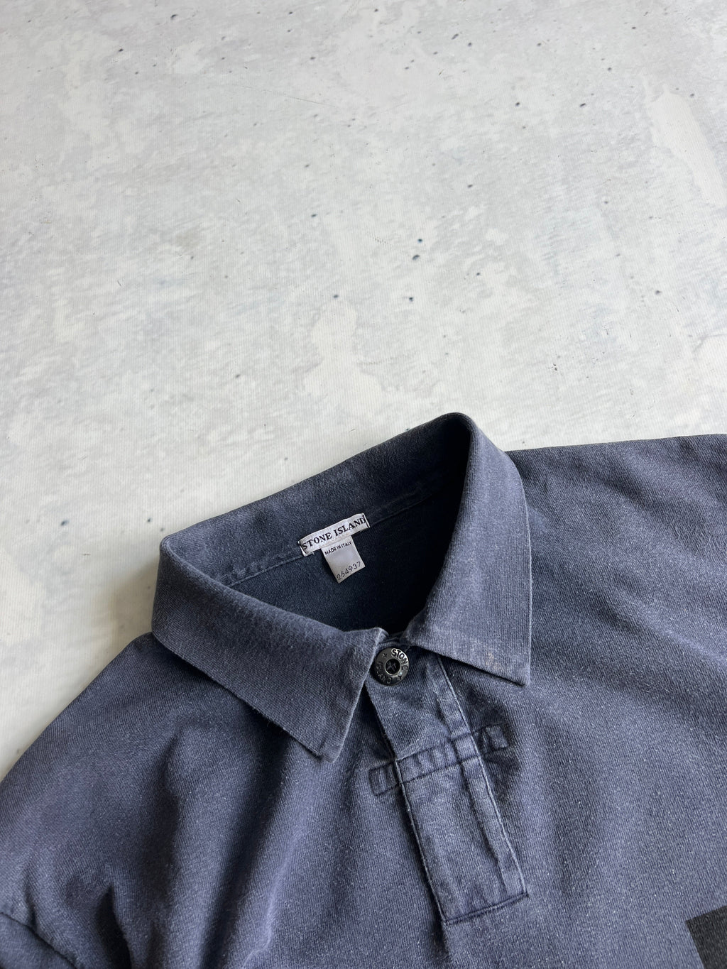 SS/01 Stone Island Embroidered Patch Logo Polo Shirt (L)