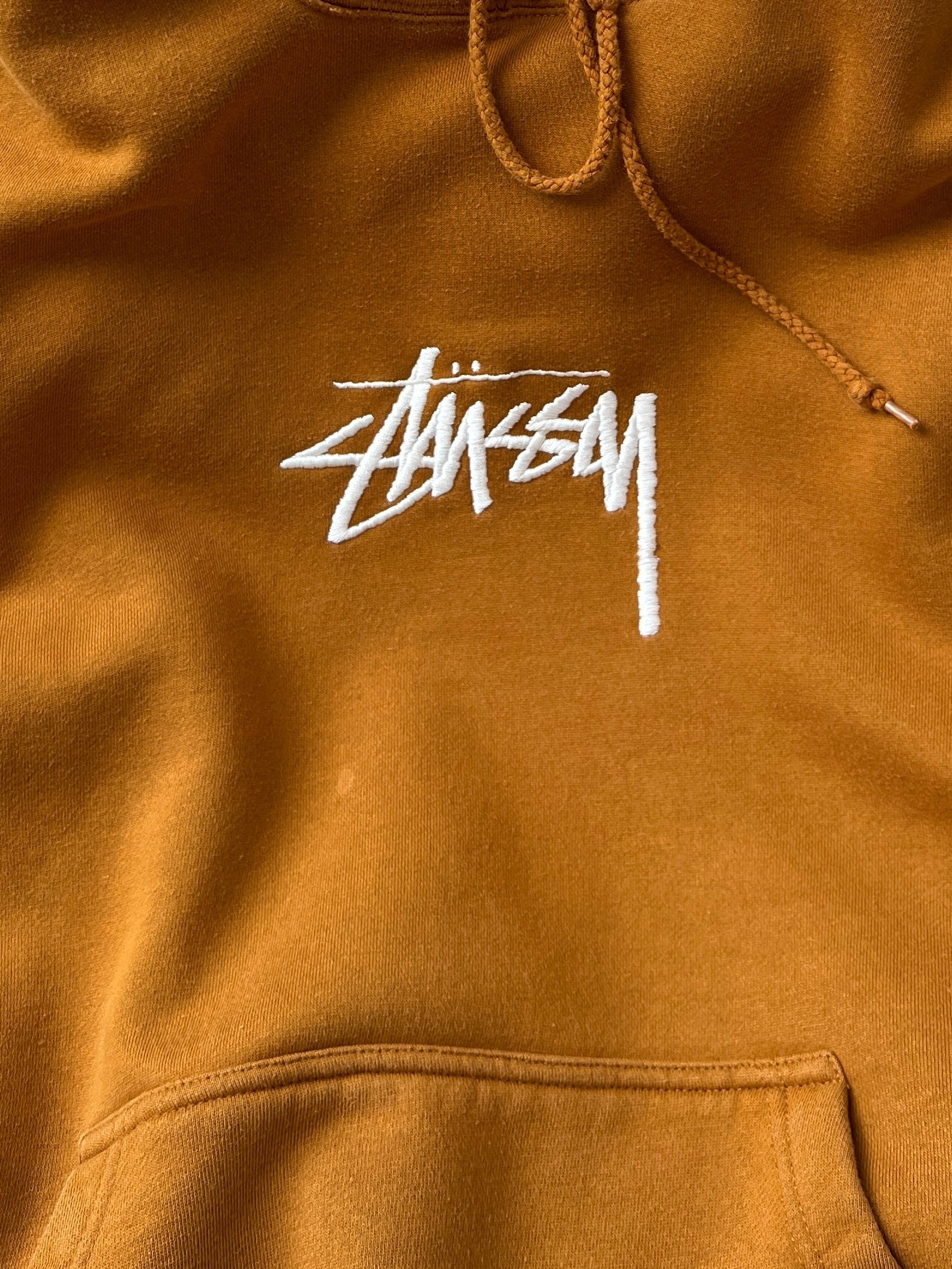 Stussy Embroidered Script Heavyweight Pullover Hoodie (S)