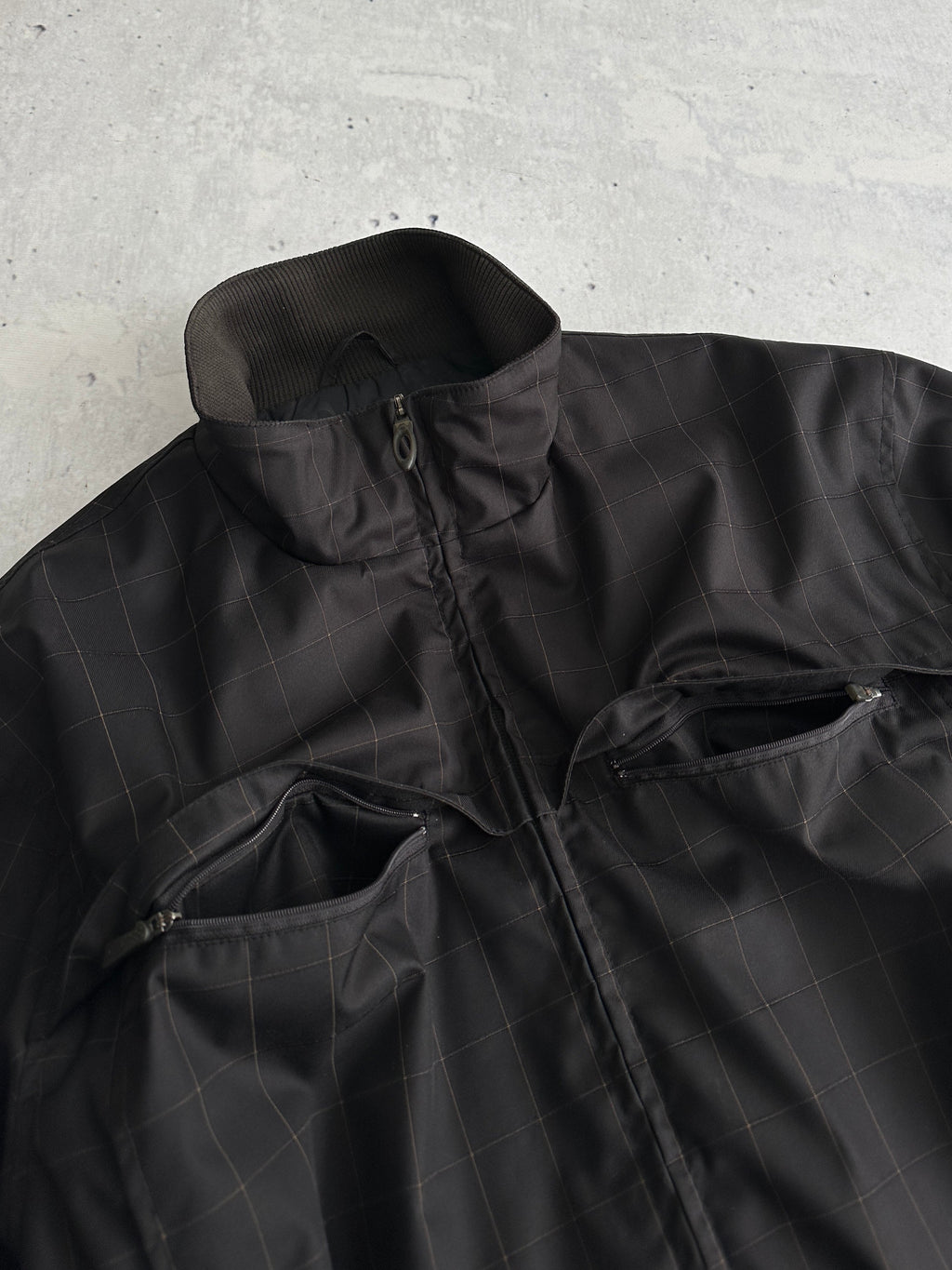 00's Oakley Checked Zip Up funnel neck Jacket (XL)