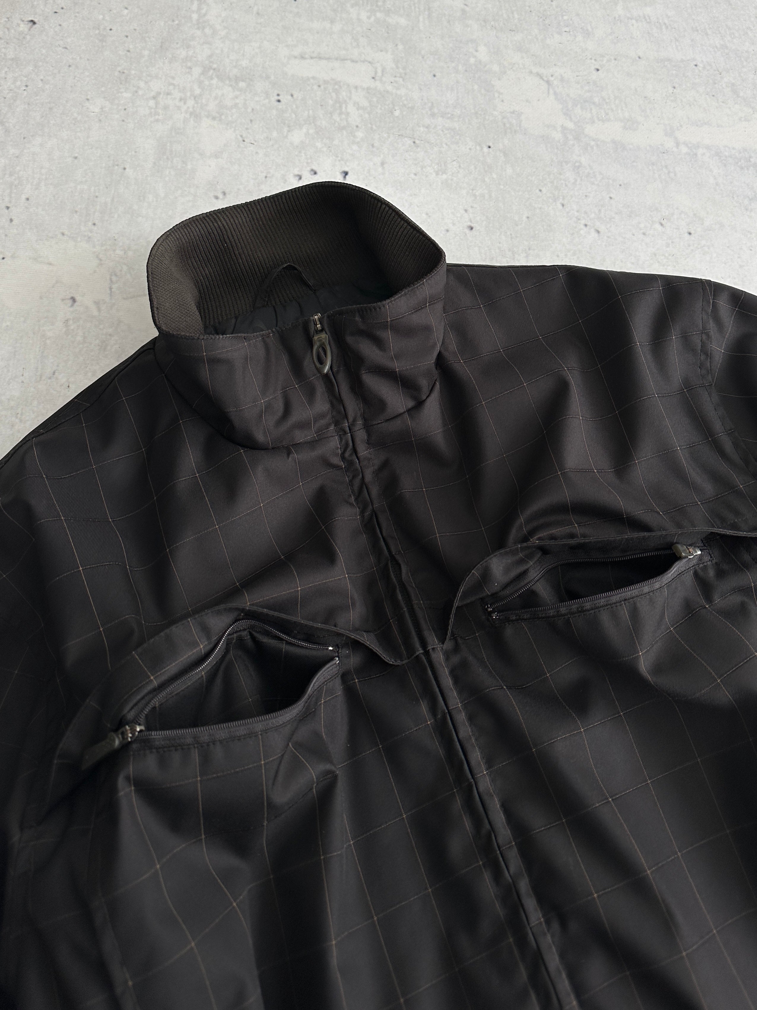 00's Oakley Checked Zip Up funnel neck Jacket (XL)