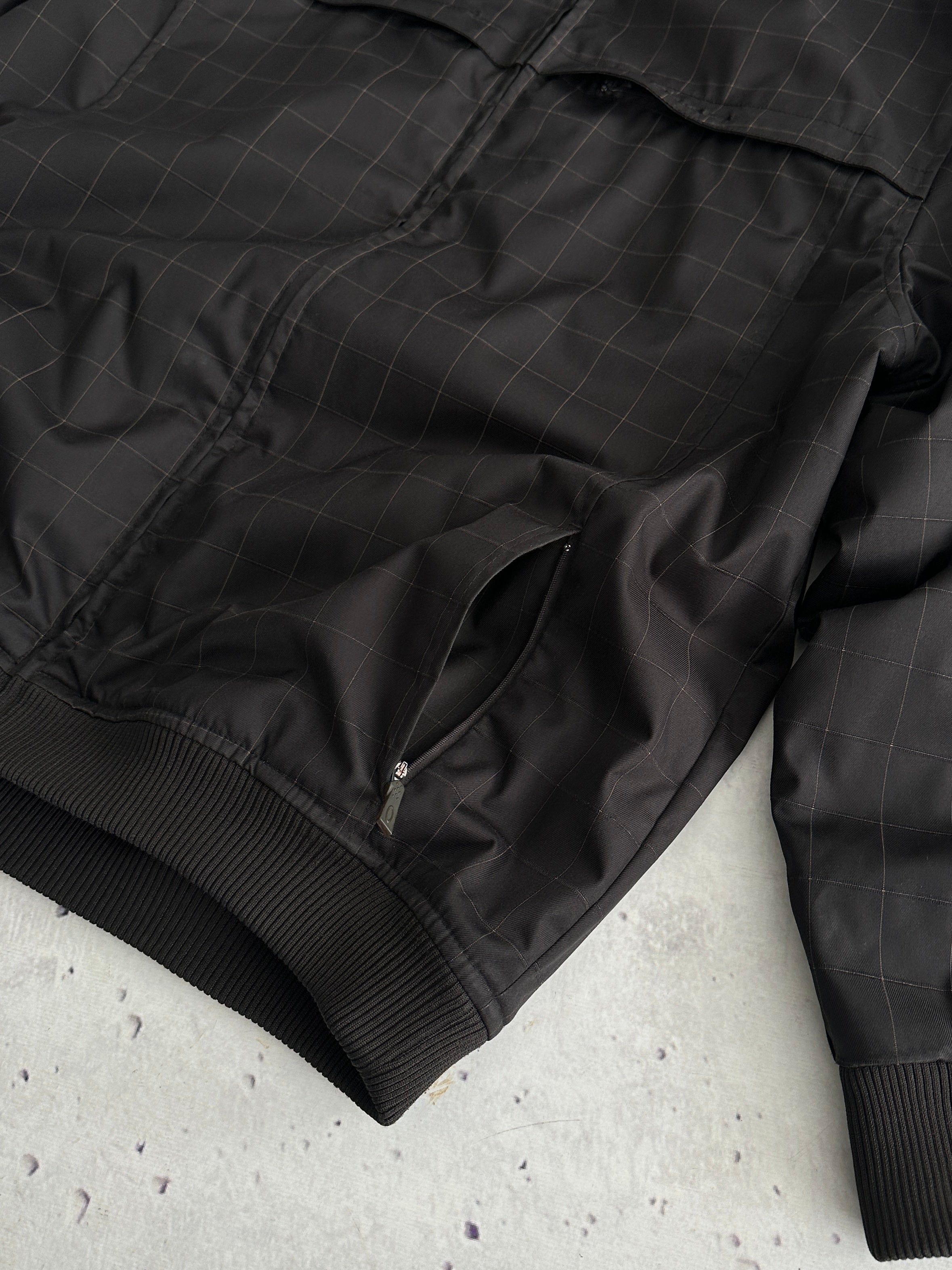00's Oakley Checked Zip Up funnel neck Jacket (XL)
